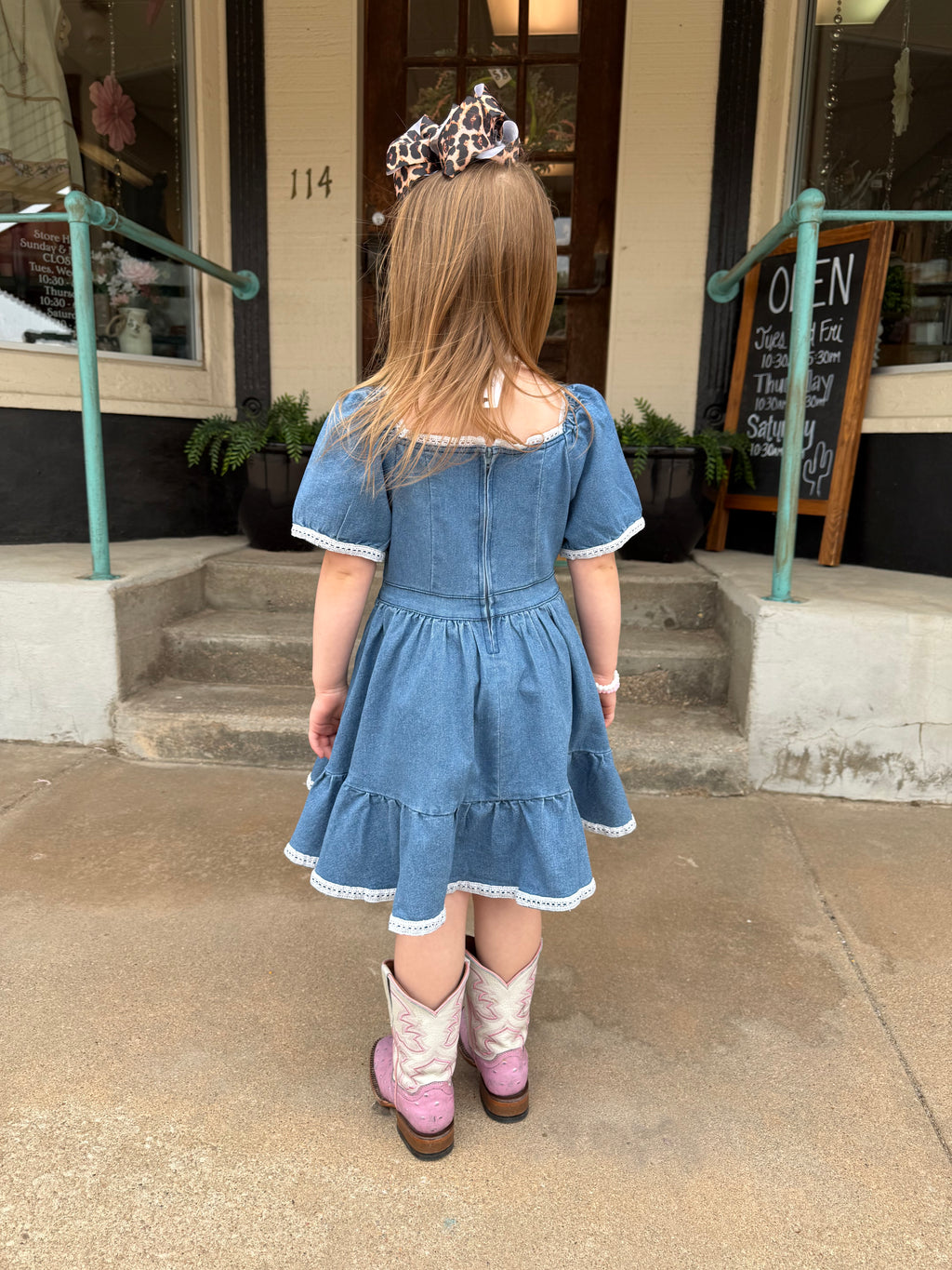 Little Bluebell Lace Twirl Dress