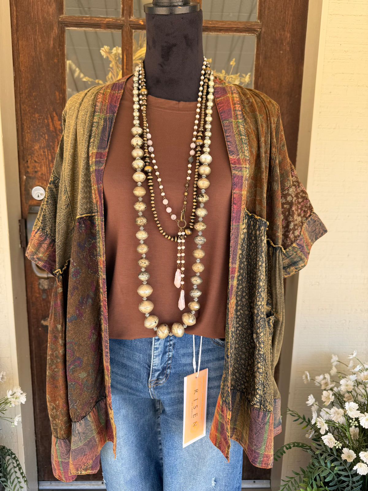 Amber Roads Patchwork Kimono