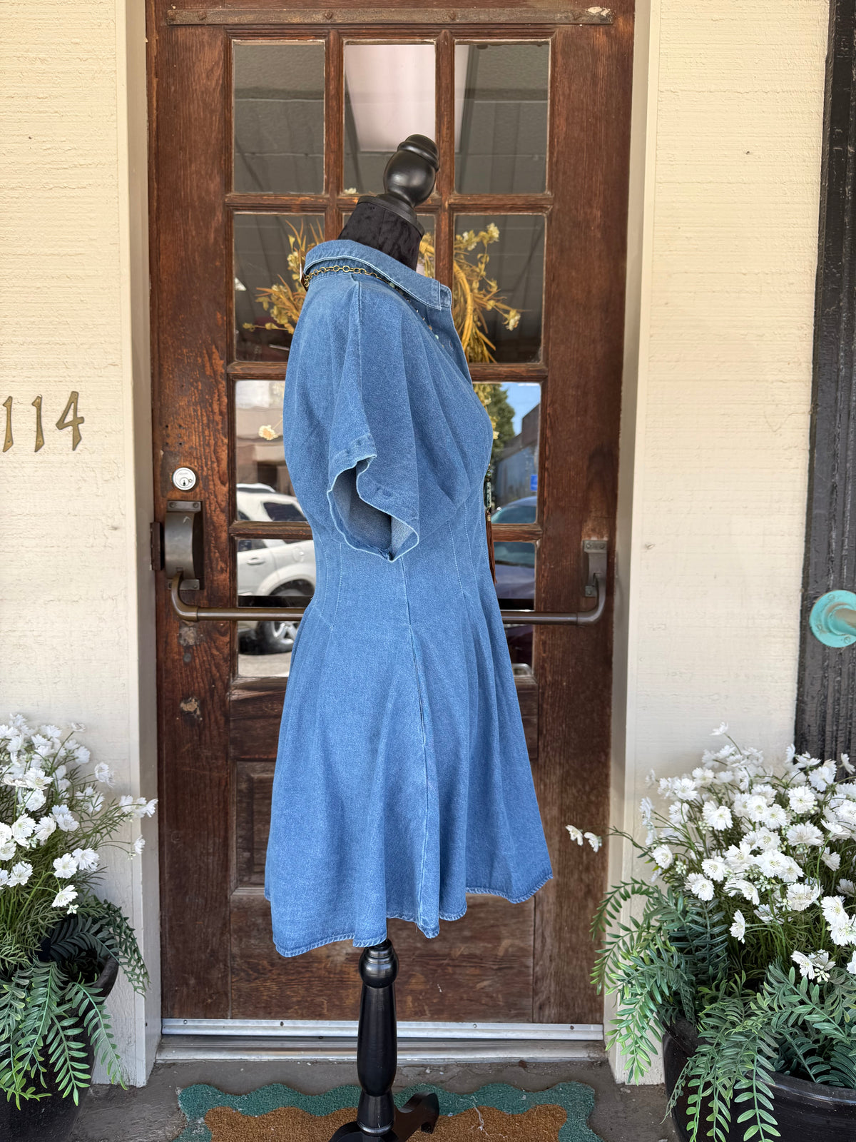 Denim Darling Pleated Dress