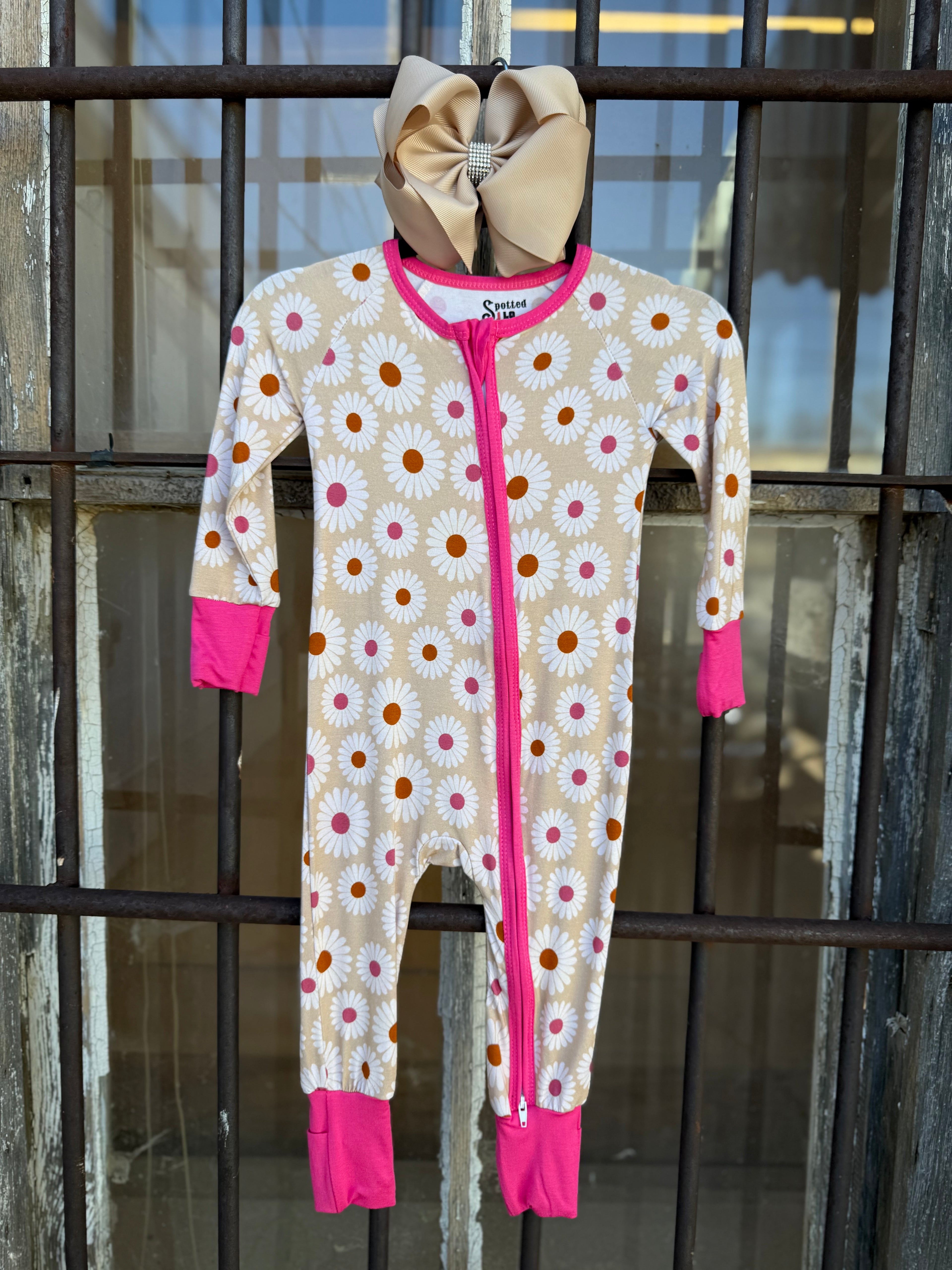 Bamboo Zippy - Boho Pink Daisy