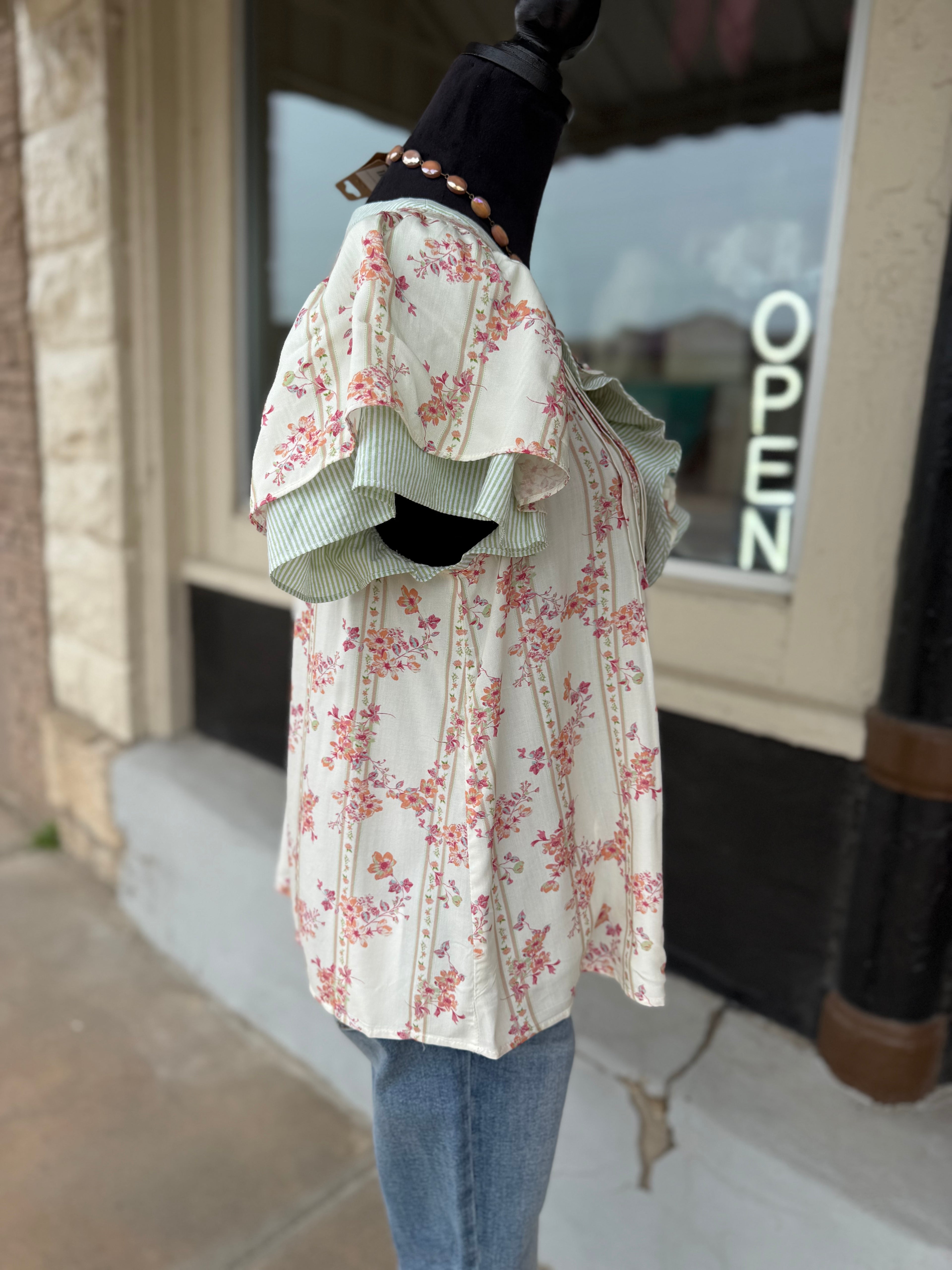 Spring Meadow Ruffle Top
