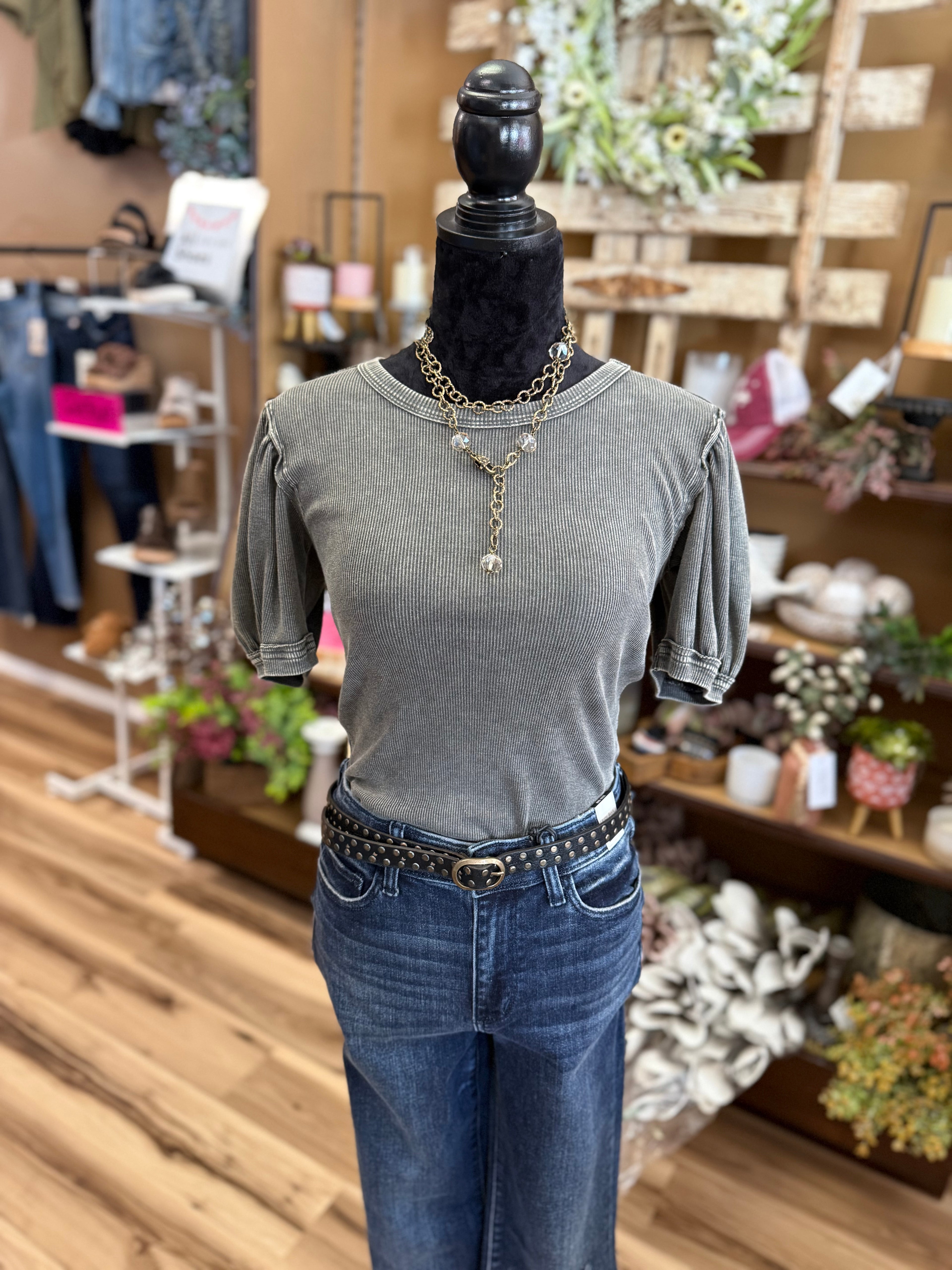 Smokey Puff Knit Top