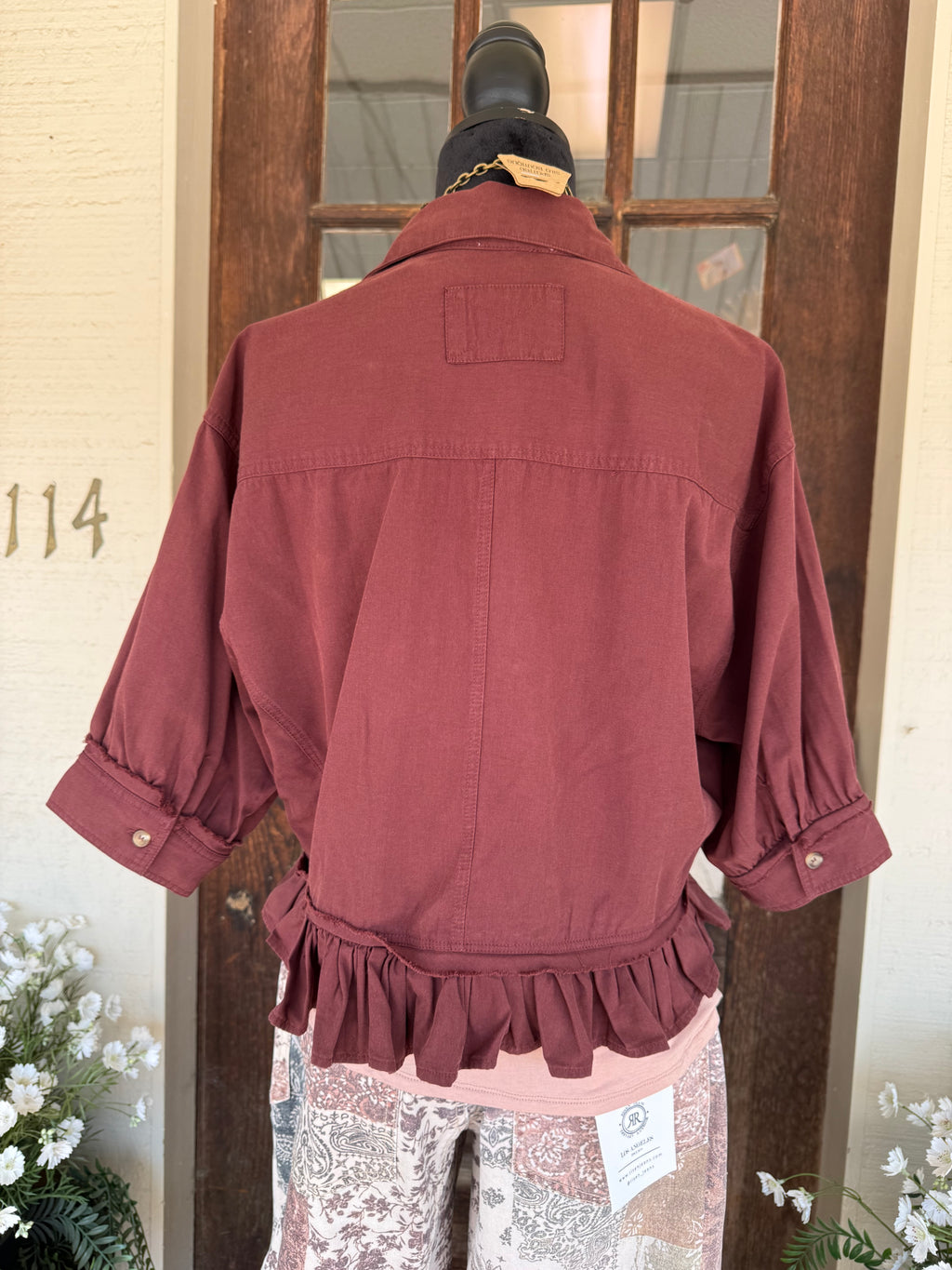 Wine Country Ruffle Top