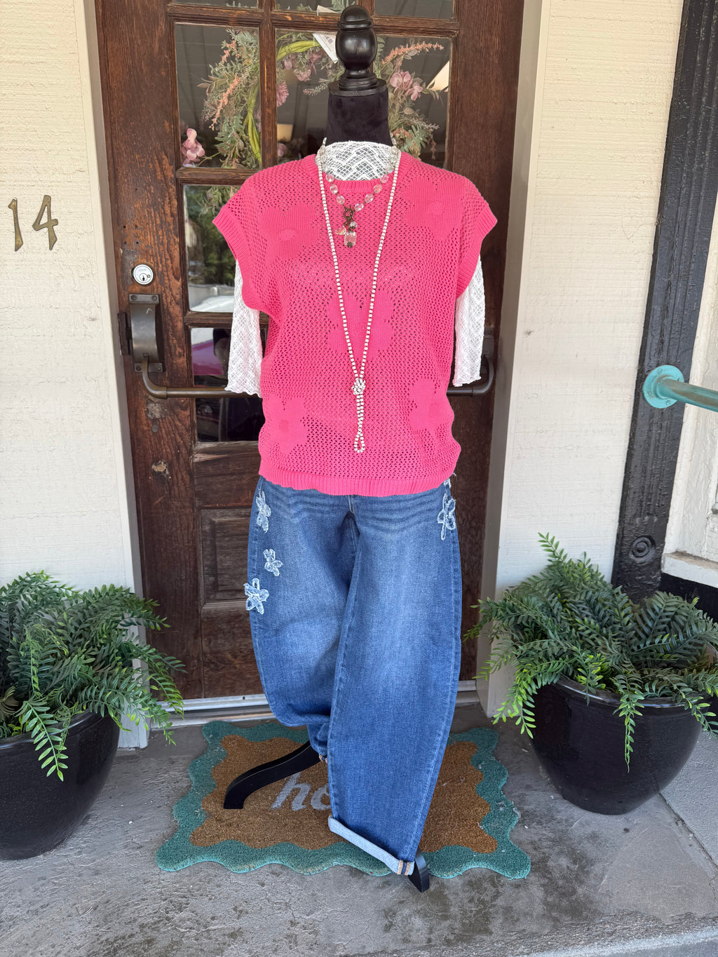 Petal Pop Sweater Top