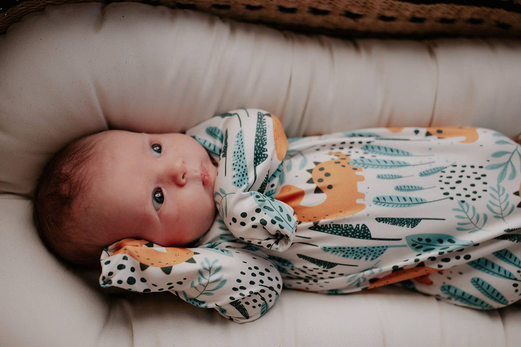 Tiny Roars Newborn Gown & Hat