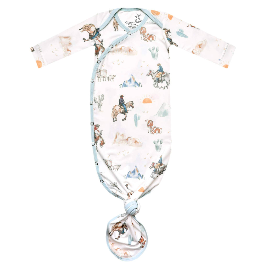 Newborn Knotted Gown - Boone