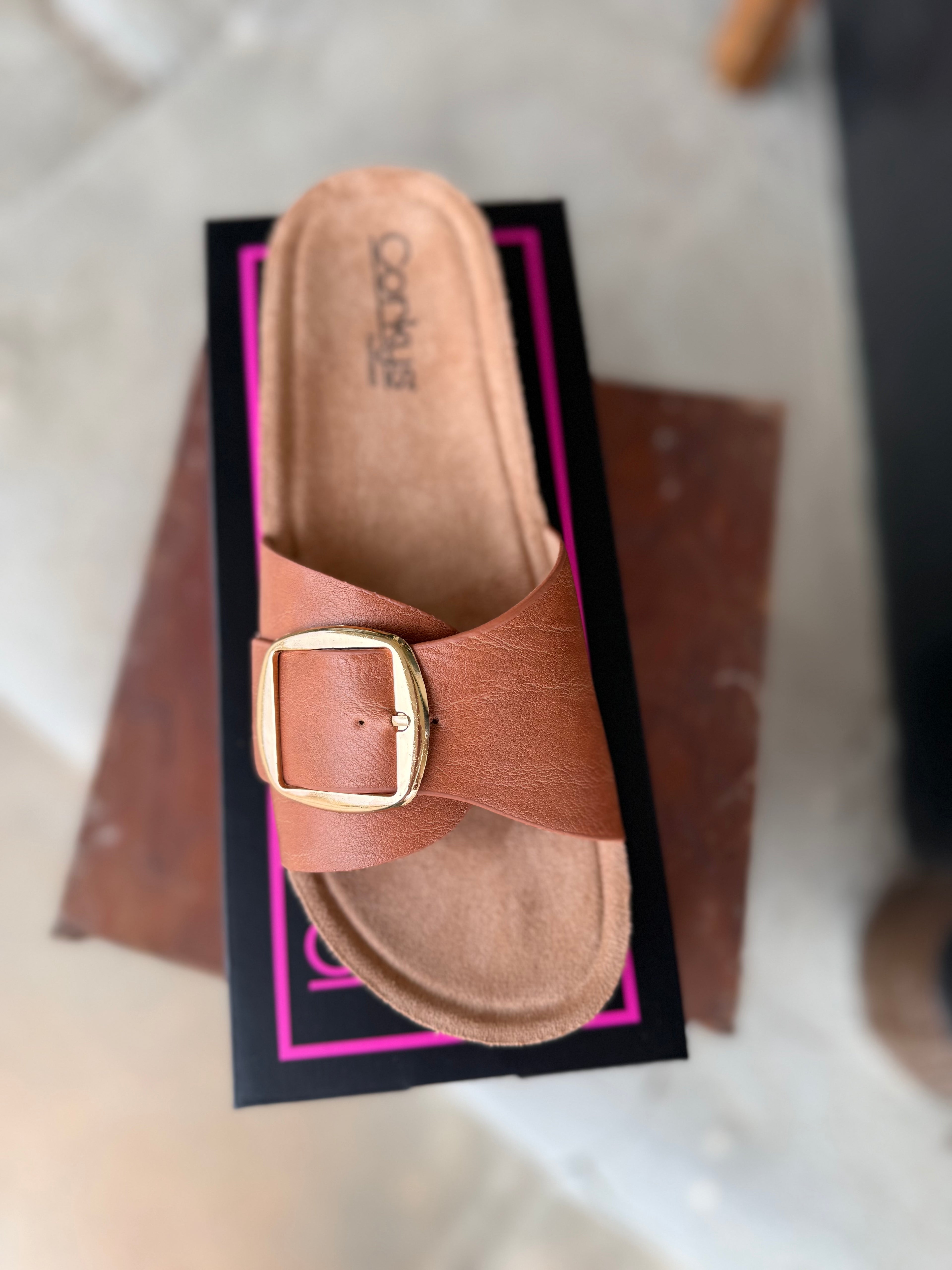 Corky's Road Trip Cognac Sandal