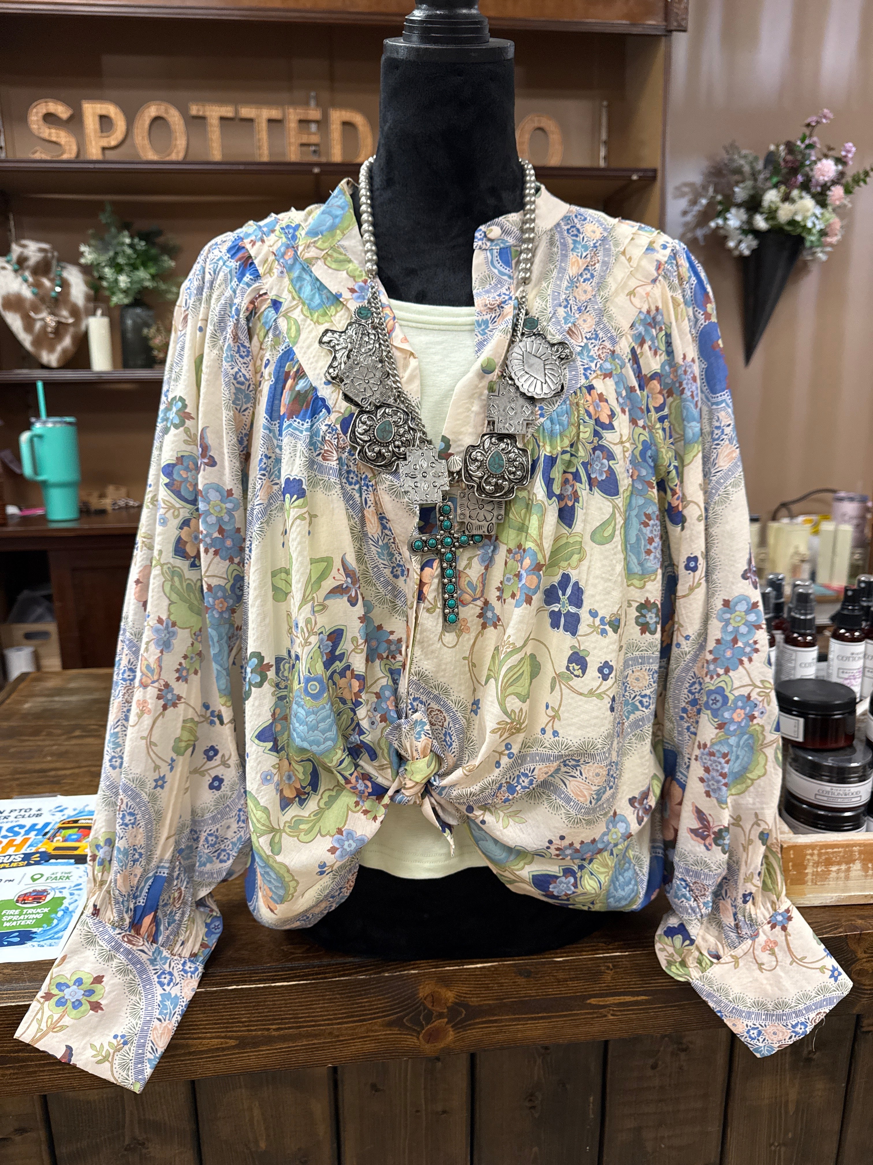 Painted Paisley Meadow Top