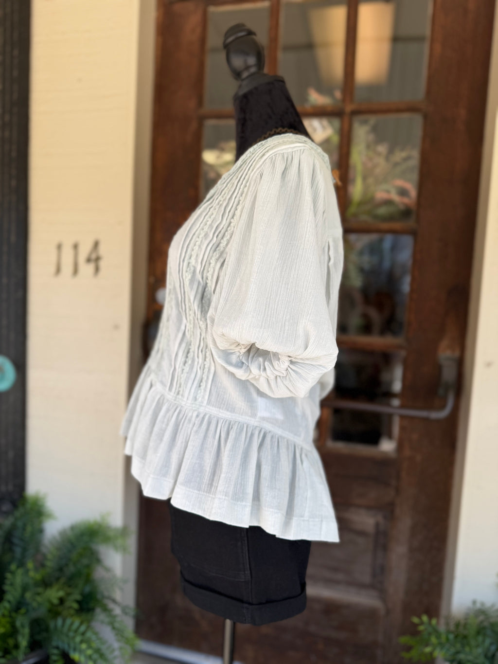 Prairie Sky Peplum Blouse