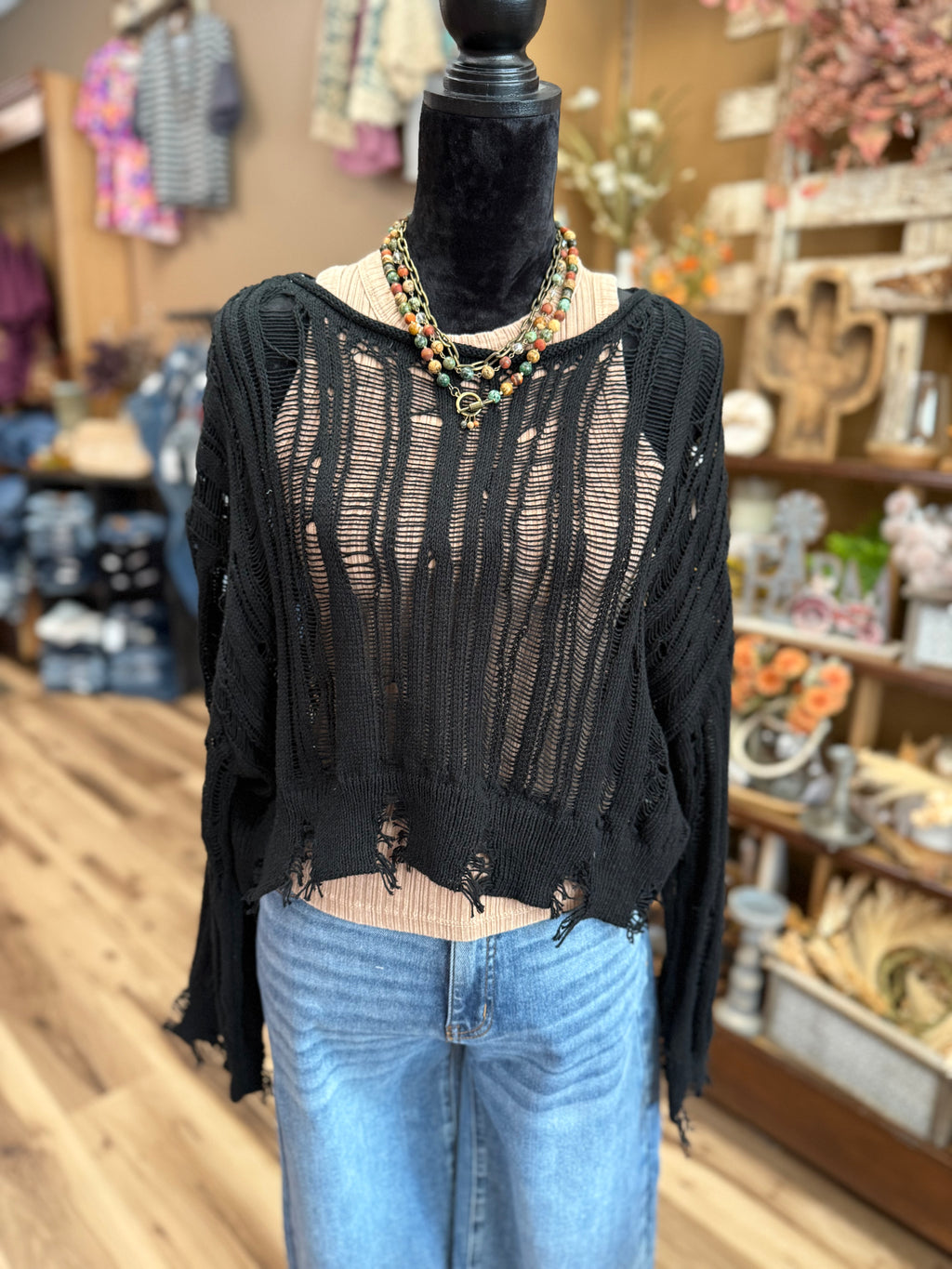 Black Ember Knit Sweater