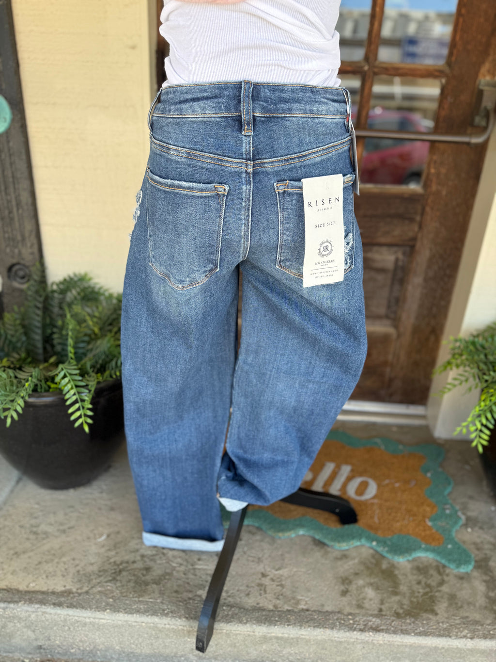 Risen Bloom Barrel Jean