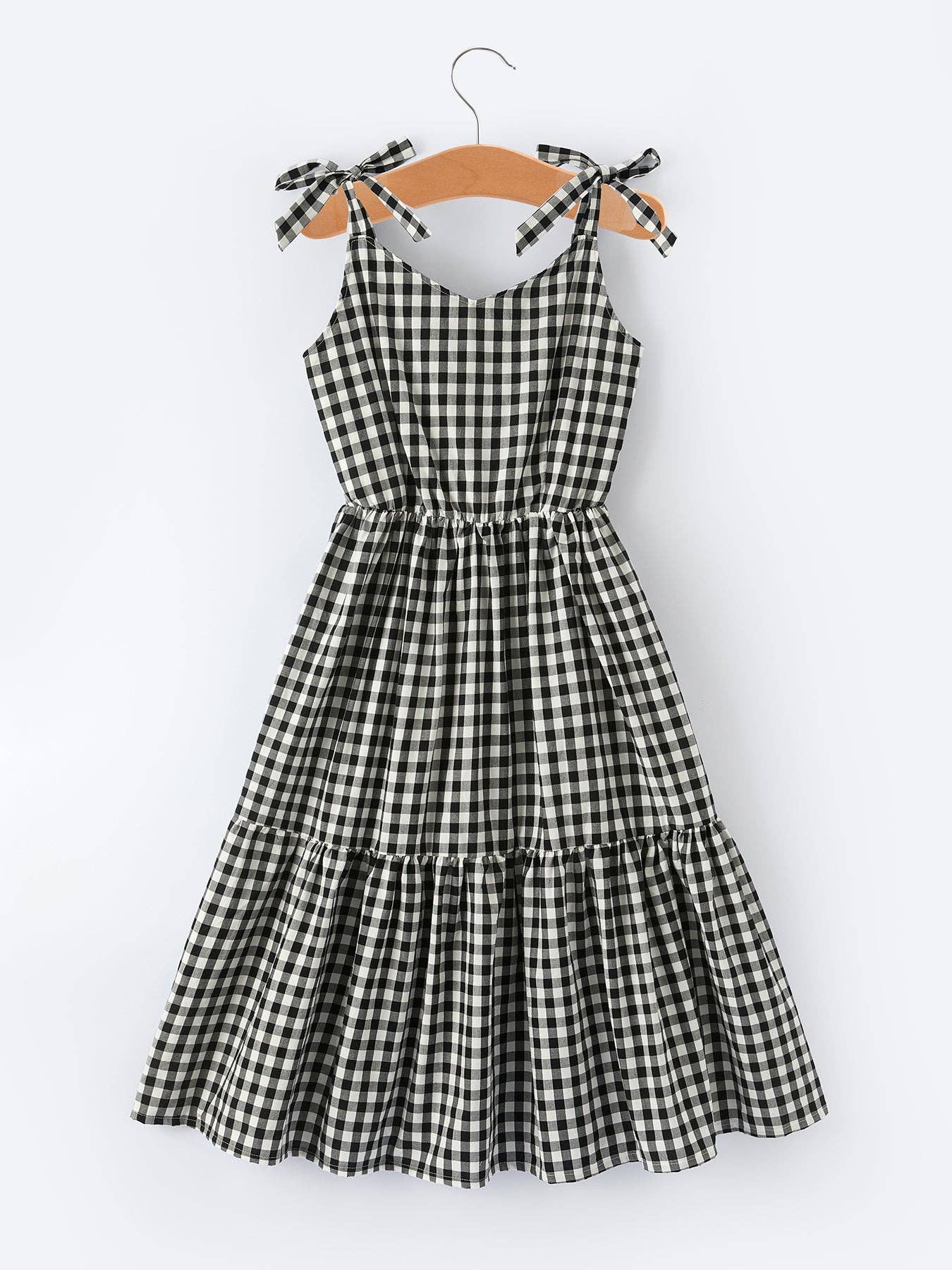 Porch Swing Gingham Smocked Dress