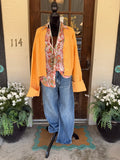 Tangerine Sunset Paisley Blouse