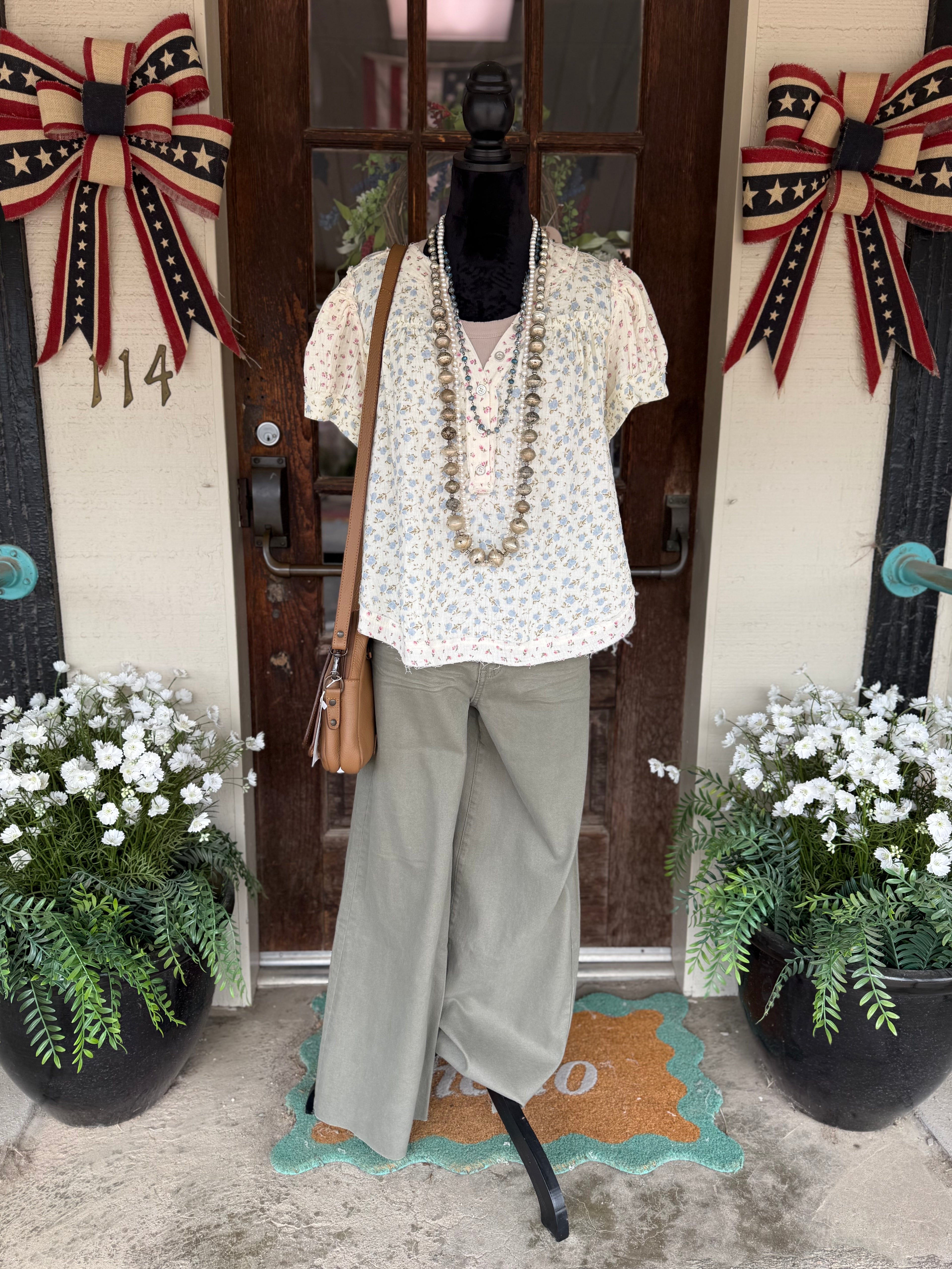 Front Porch Floral Top