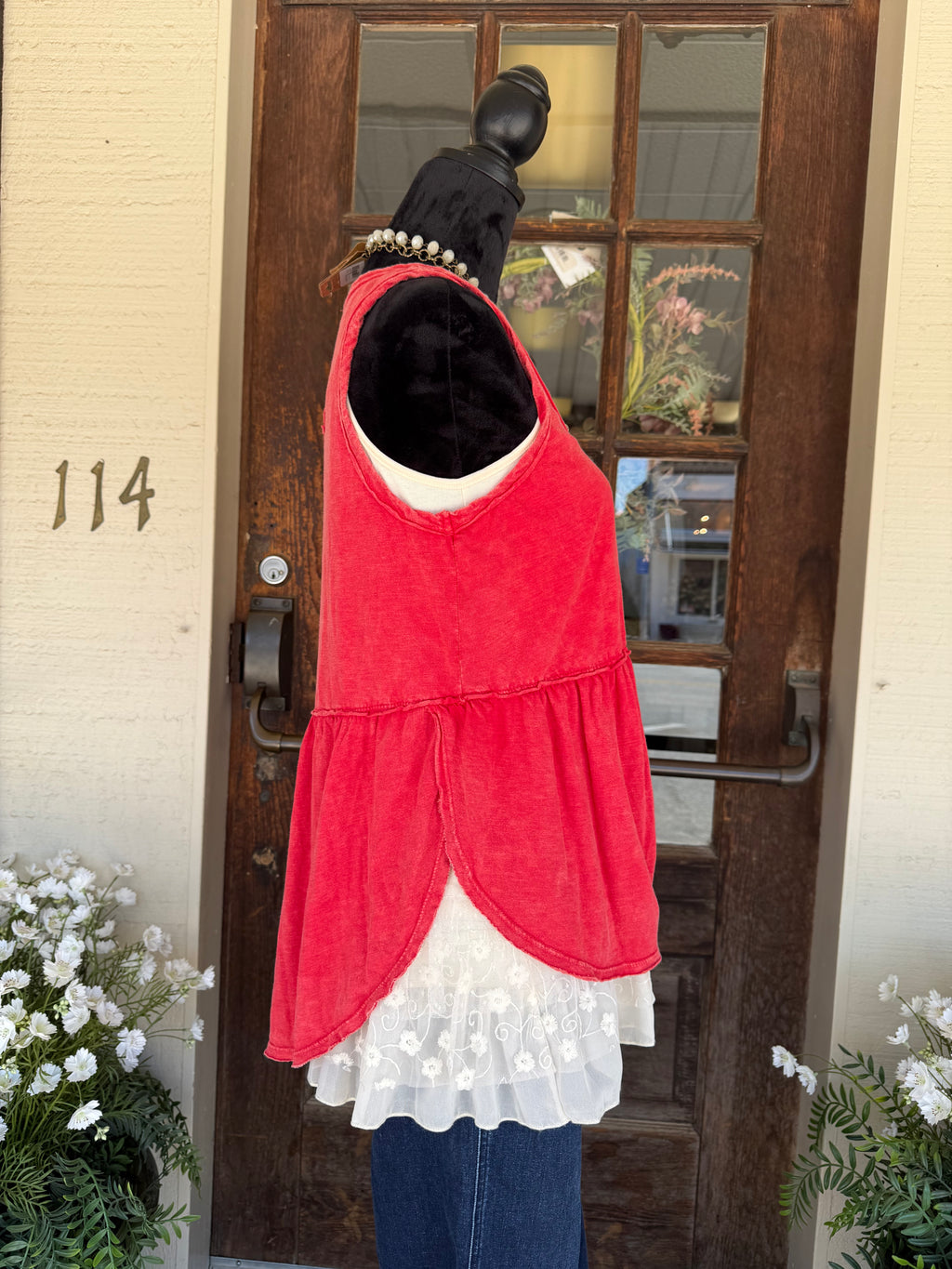 Heatwave Babydoll Tank - Red