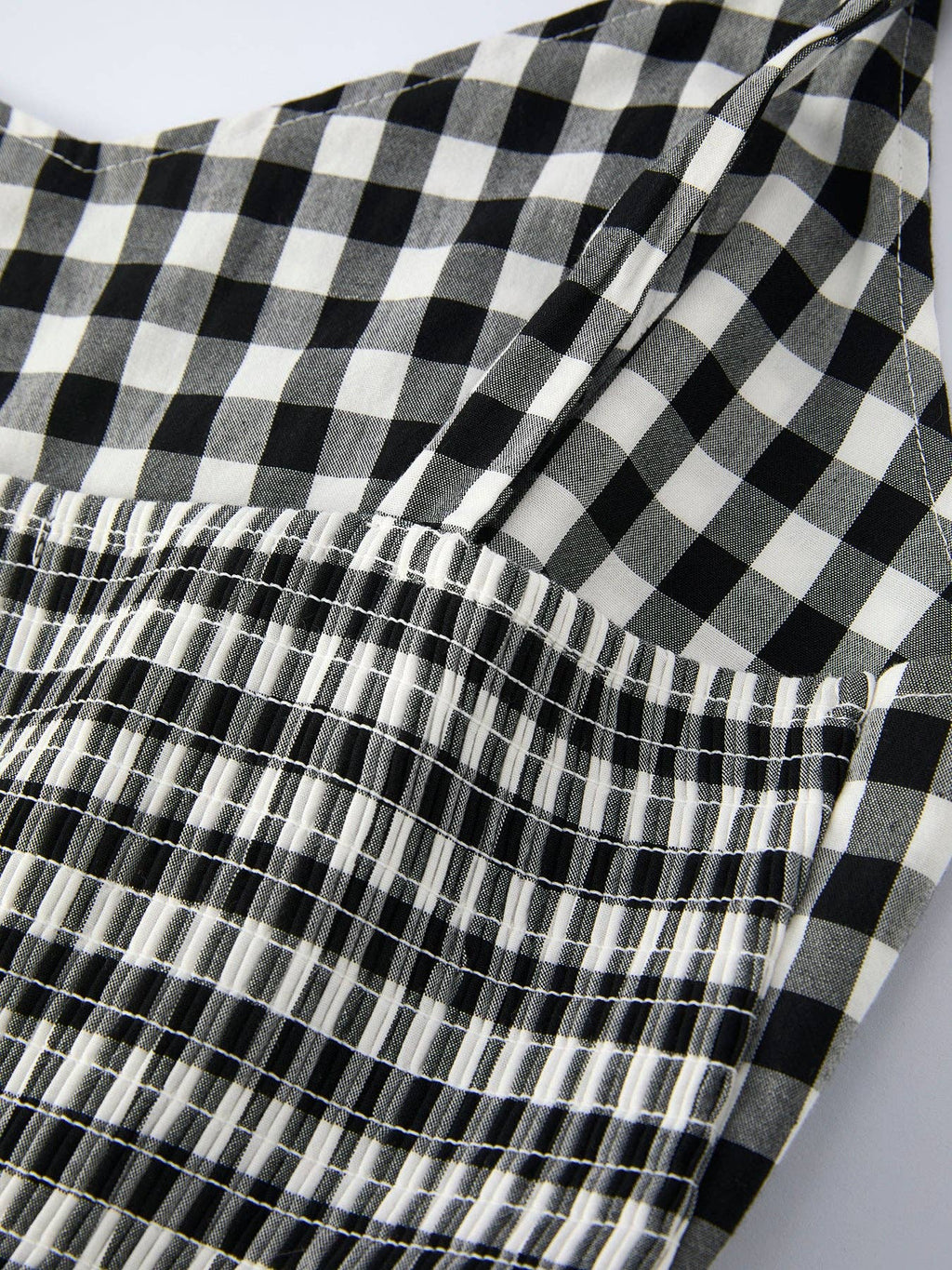 Porch Swing Gingham Smocked Dress