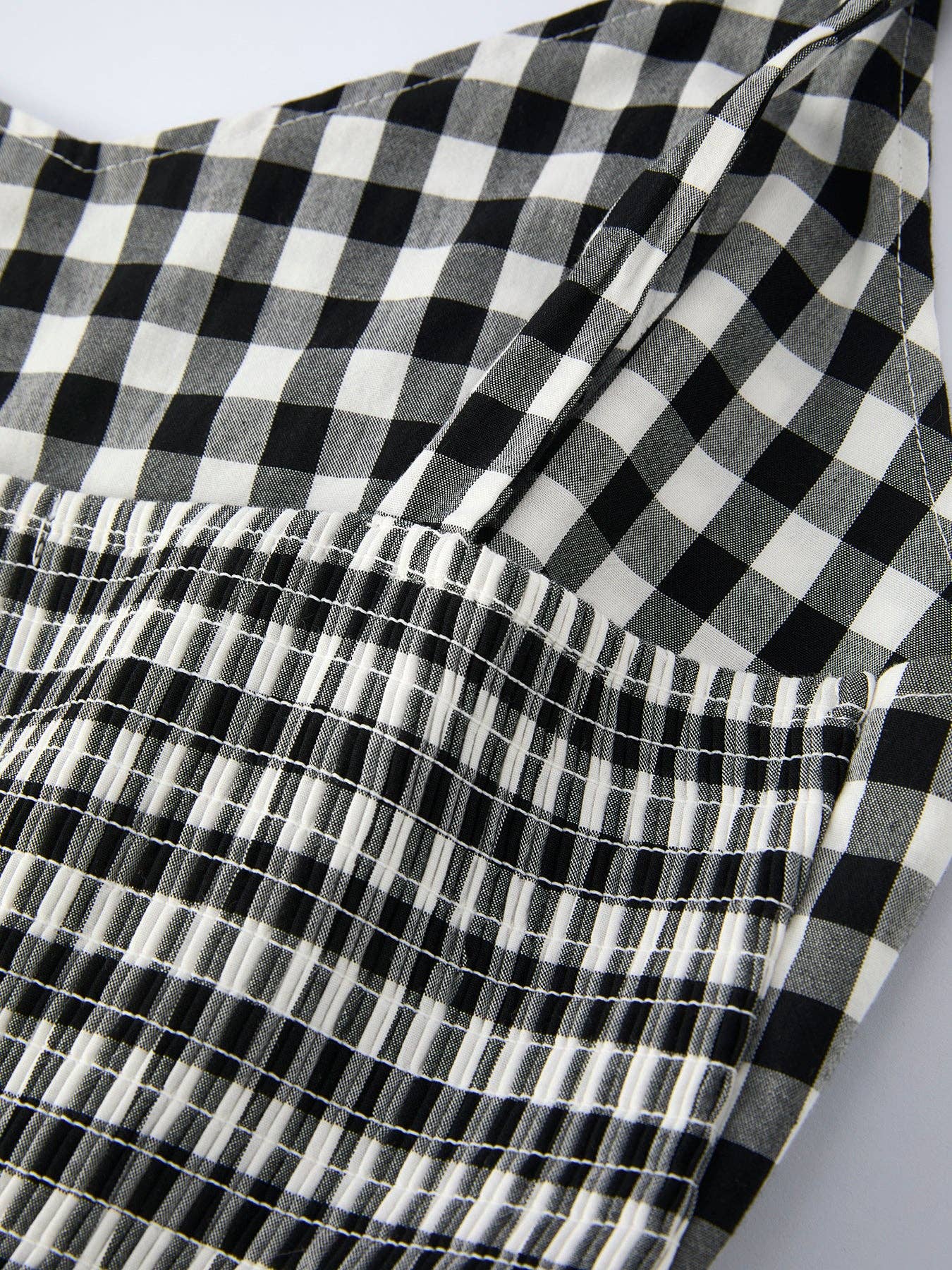 Porch Swing Gingham Smocked Dress