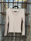 Latte Lace Rib Top