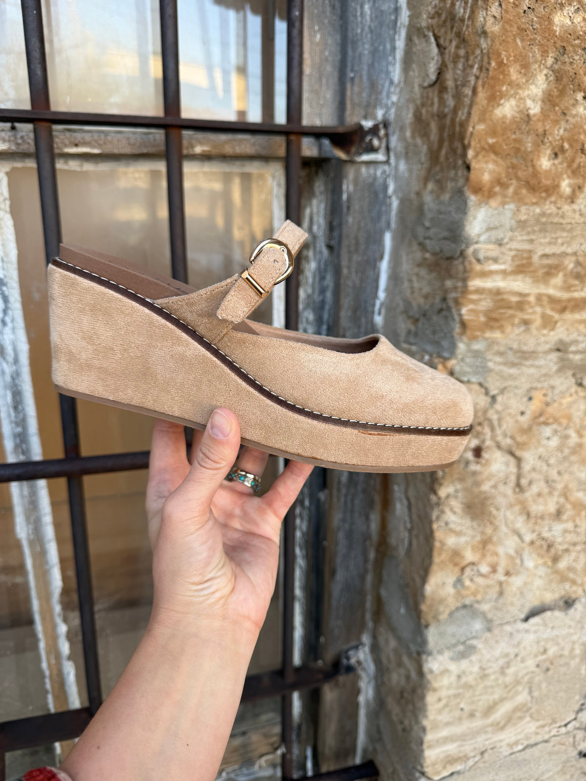 Corky’s Camel Faux Suede Me Time