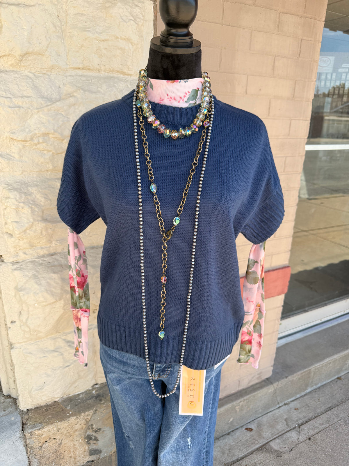 Autumn Bloom Mesh Top