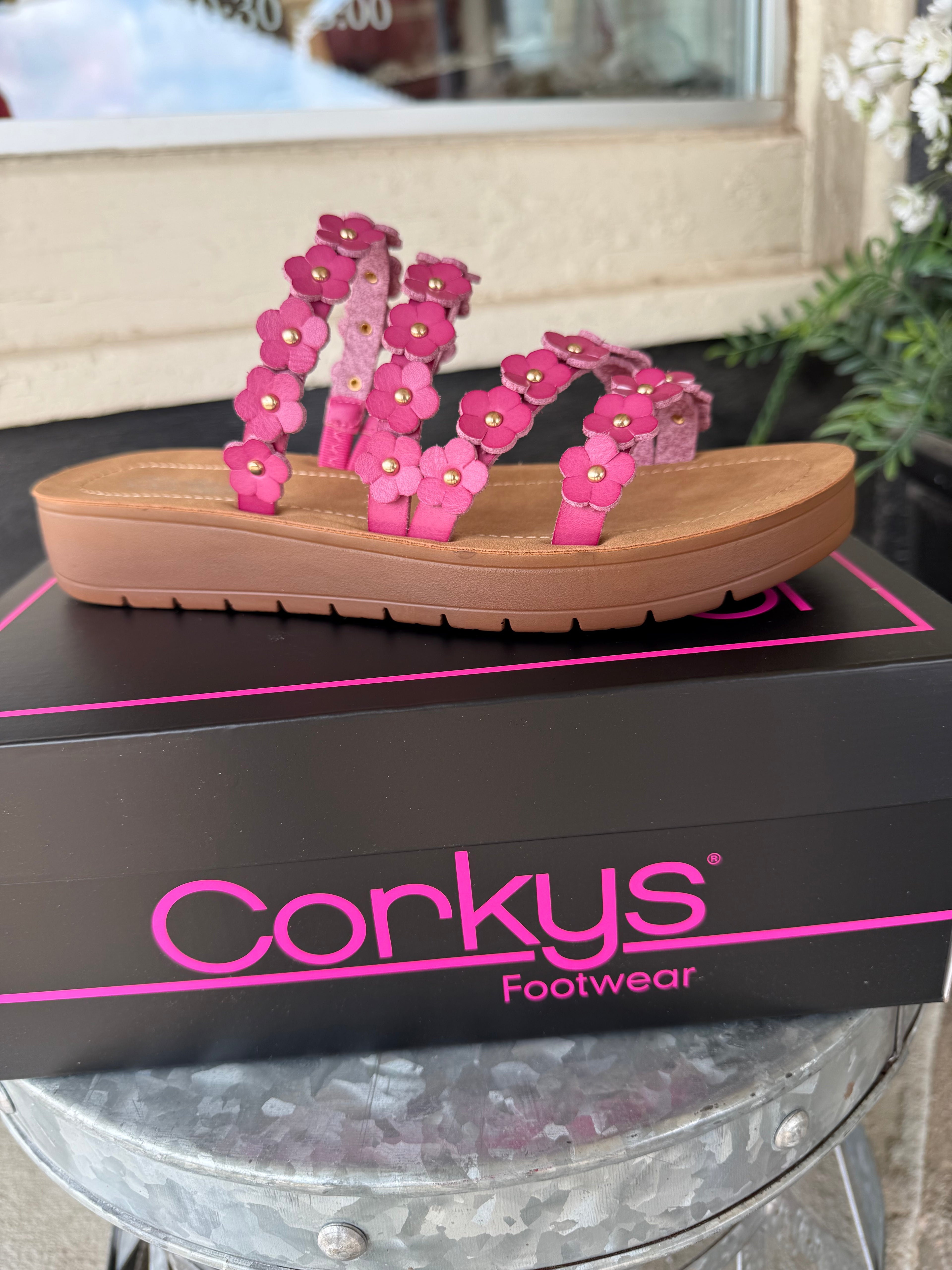 Corkys Pink Garden Party Sandal