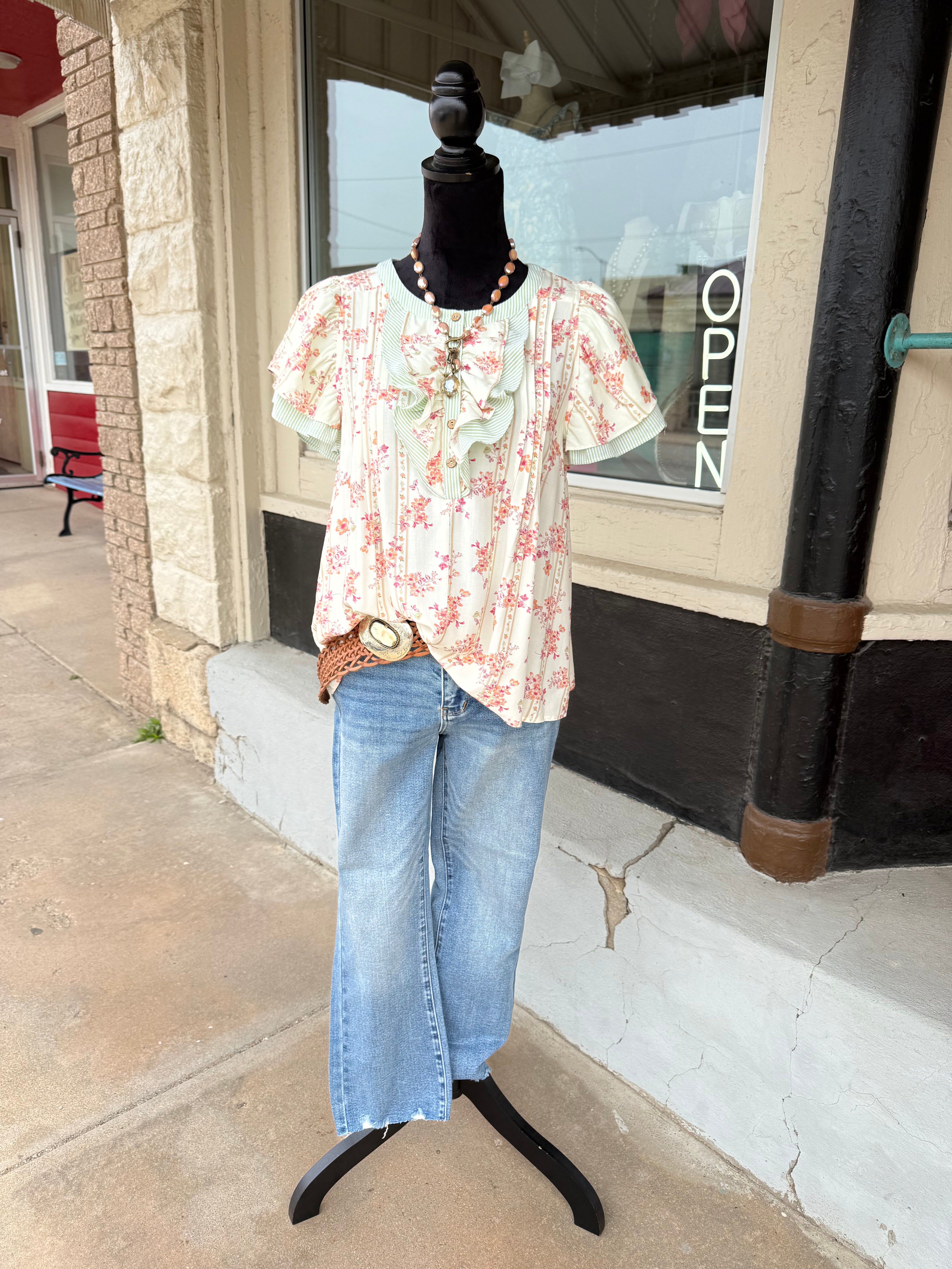 Spring Meadow Ruffle Top