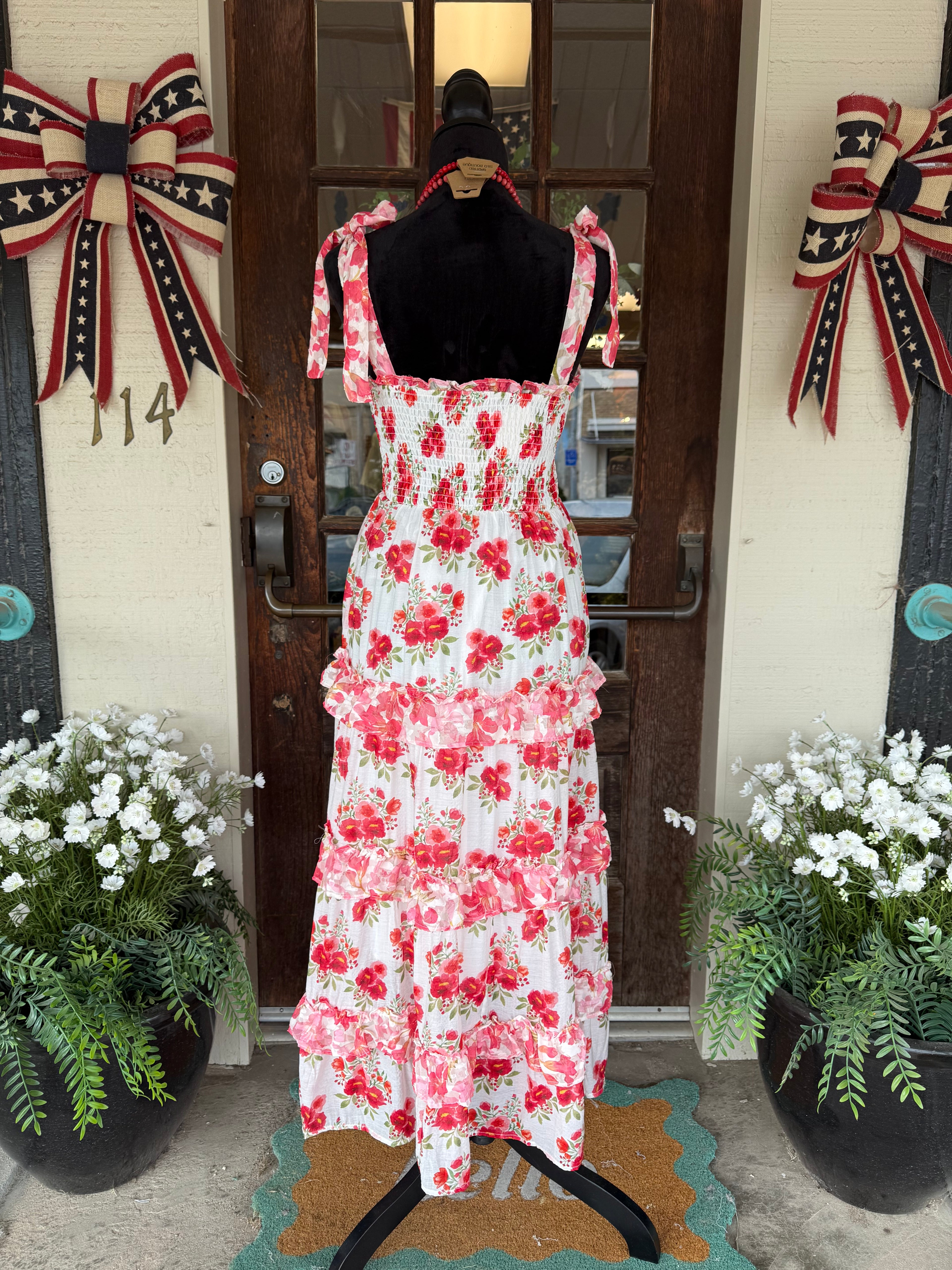 Rose Water Ruffle Dress