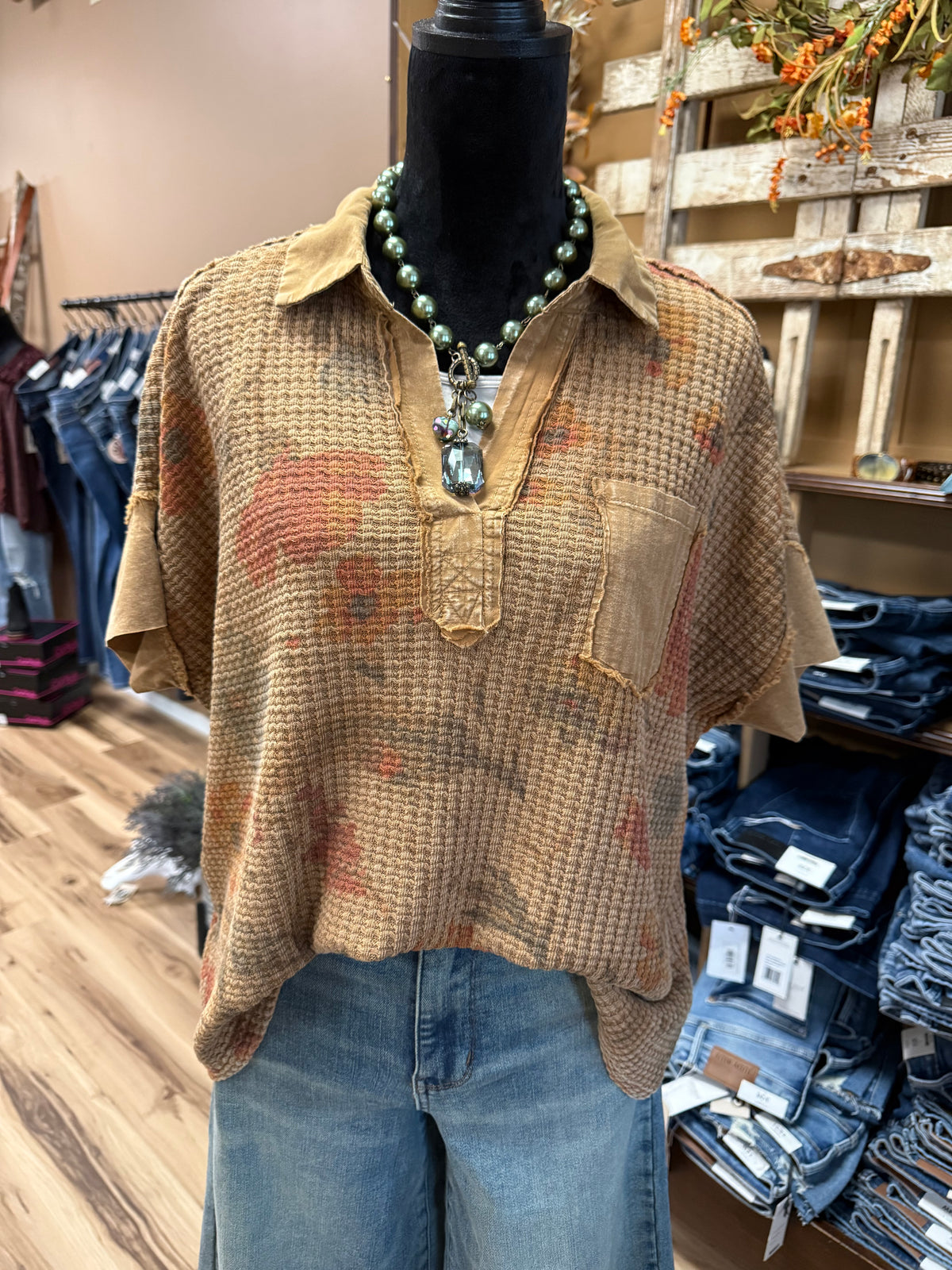 Mocha Garden Waffle Top