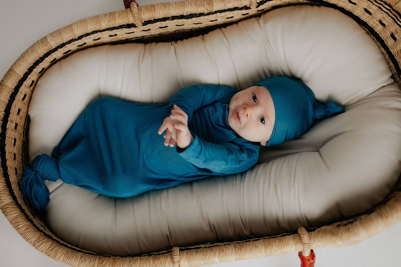 Blue Knotted Gown & Hat