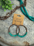 Turquoise Round Up Circle Earring
