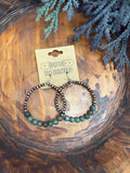Stormy Turquoise Round Up Circle Earring