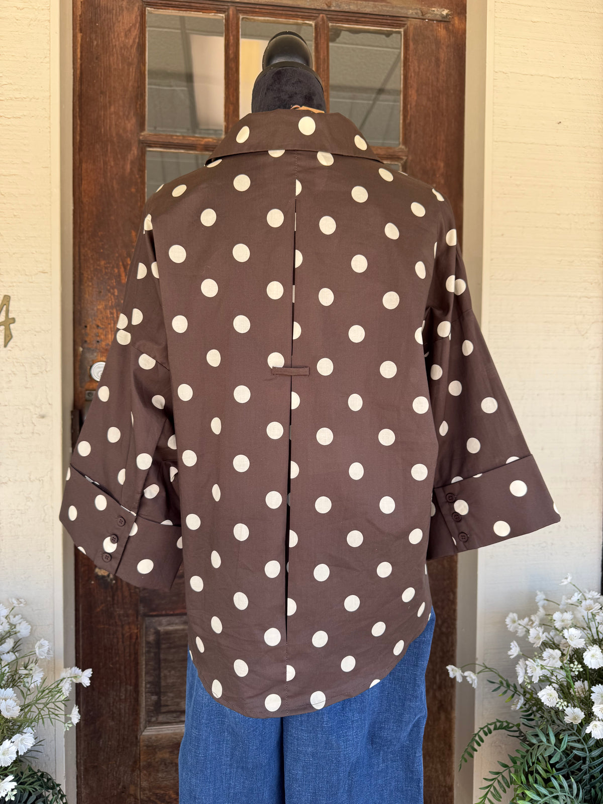 Espresso Dot Blouse