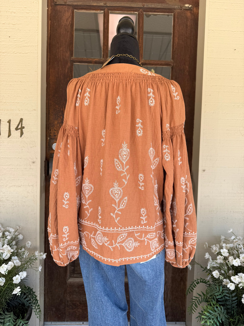 Golden Hour Embroidered Blouse
