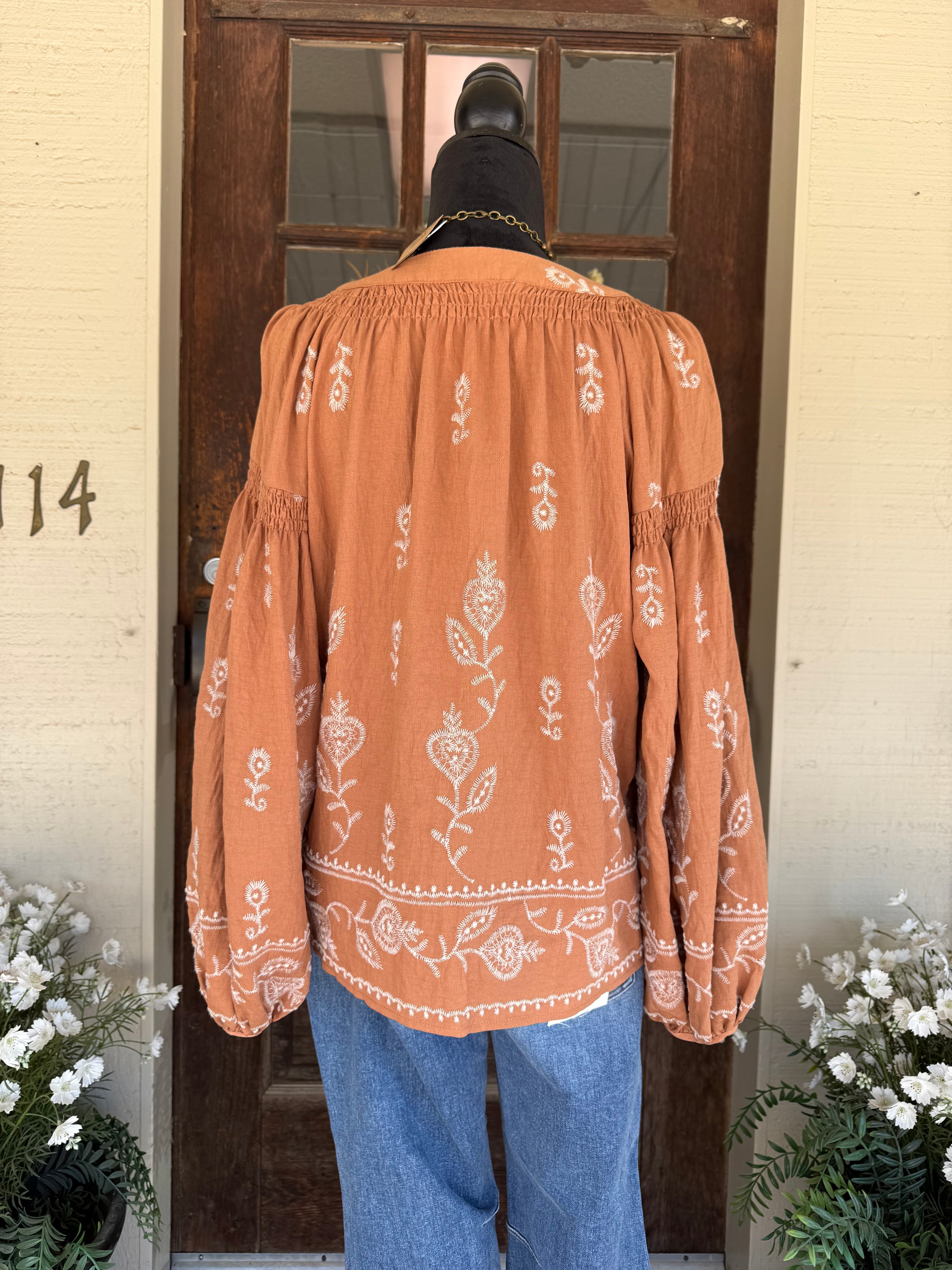 Golden Hour Embroidered Blouse