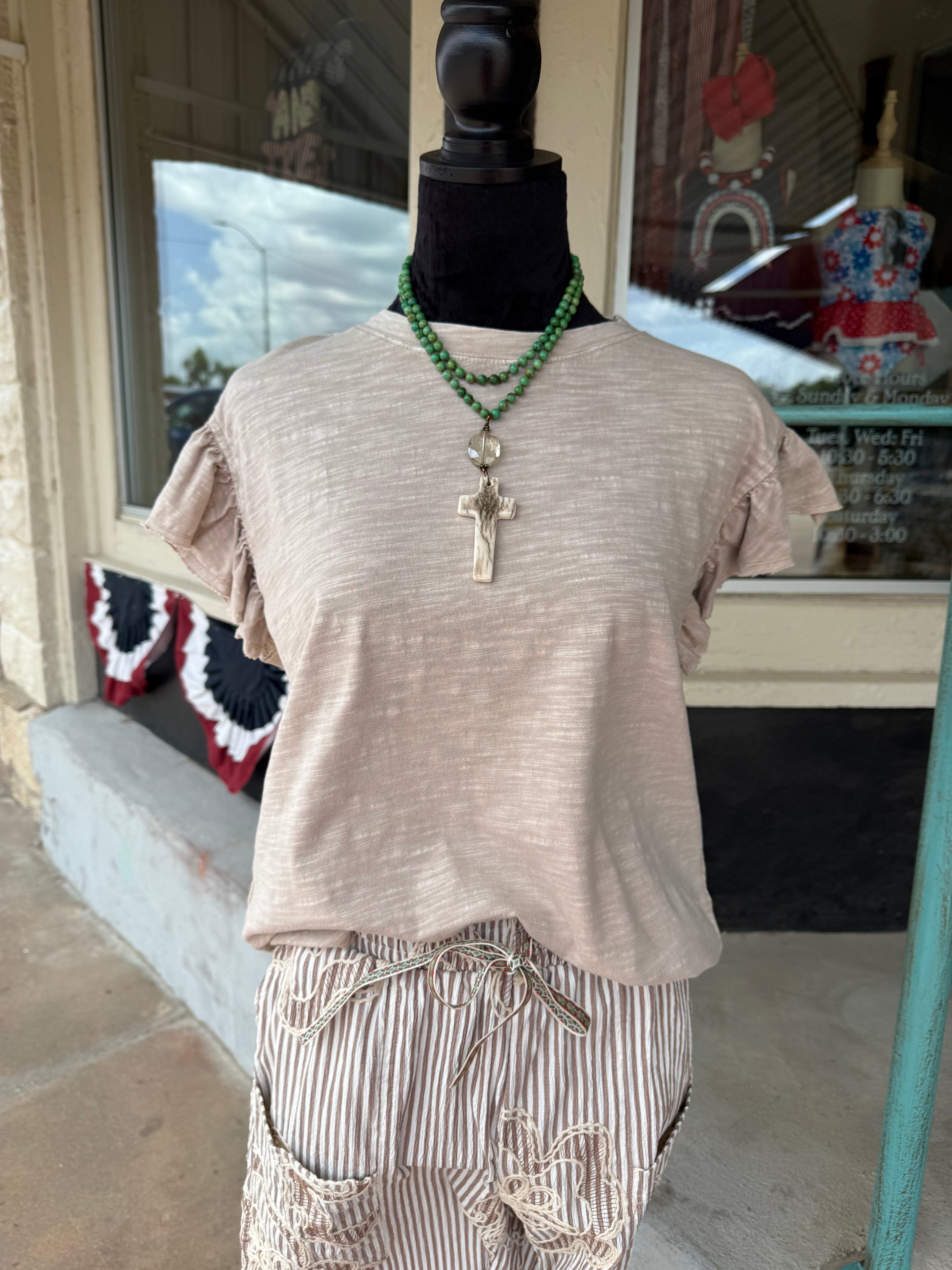 Mushroom Everyday Ease Knit Top