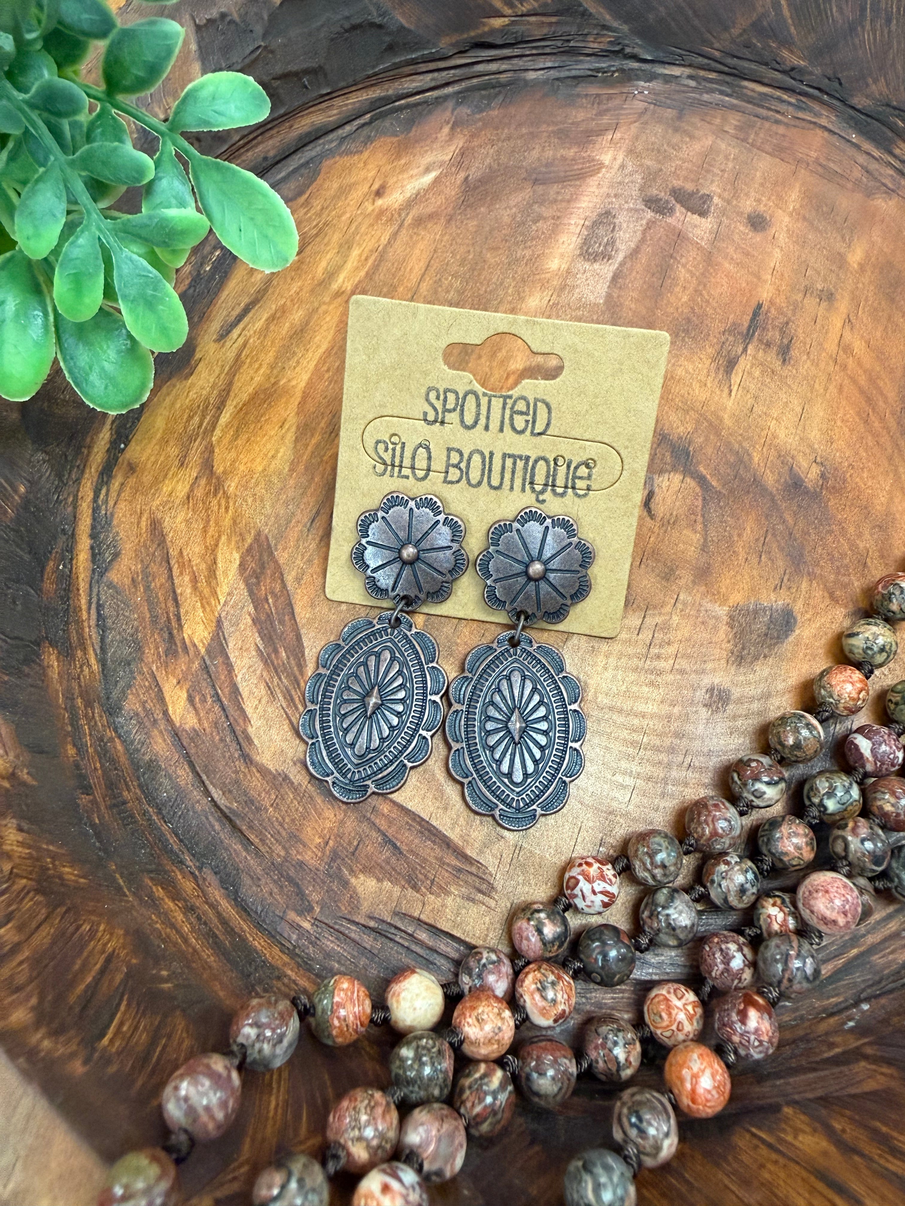 Cocoa Concho Earrings