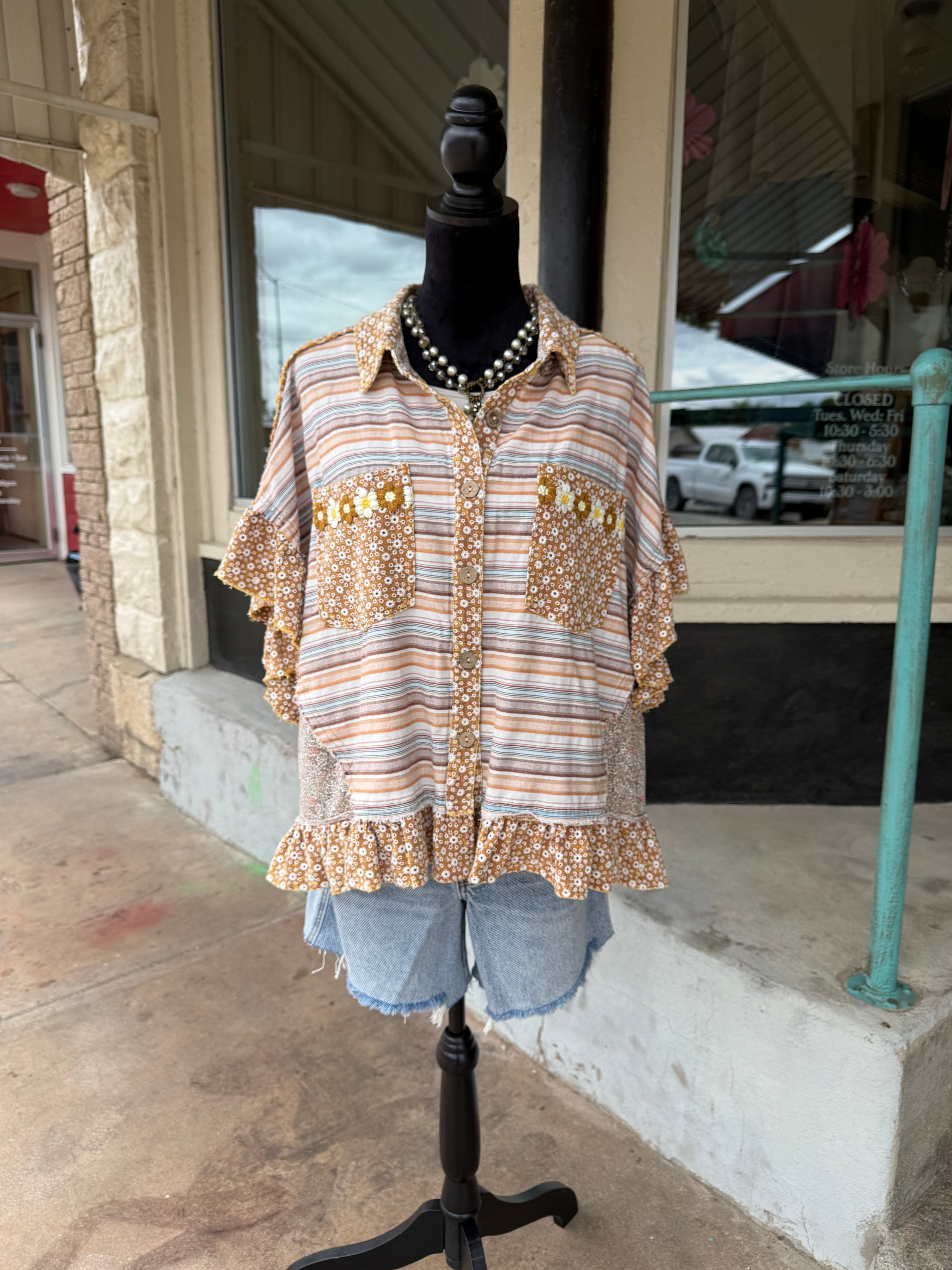 Front Fence Florals Top