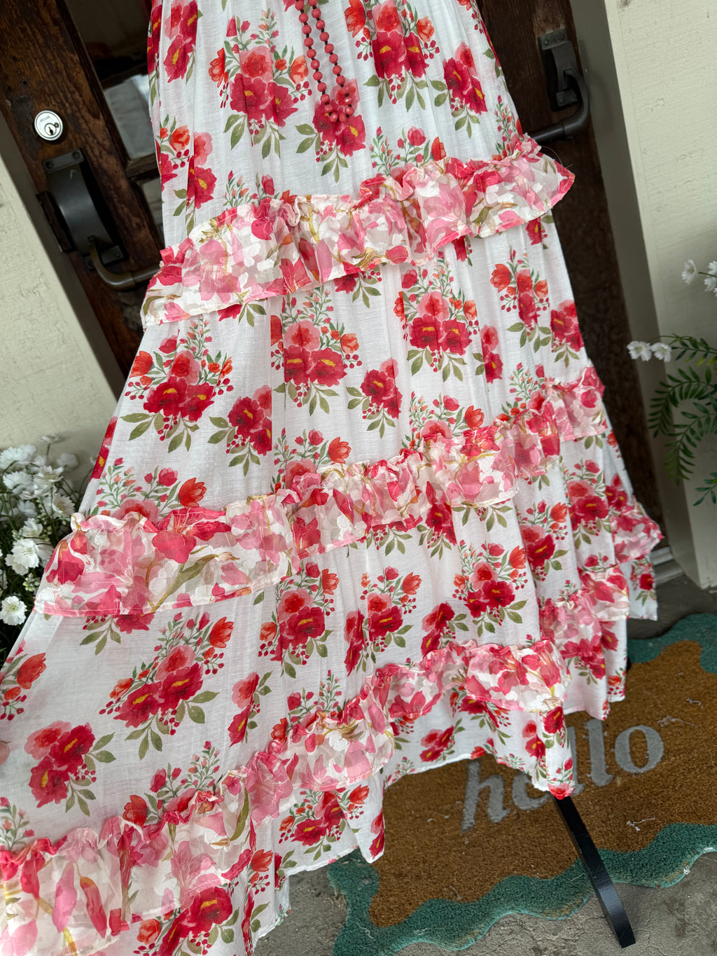 Rose Water Ruffle Dress