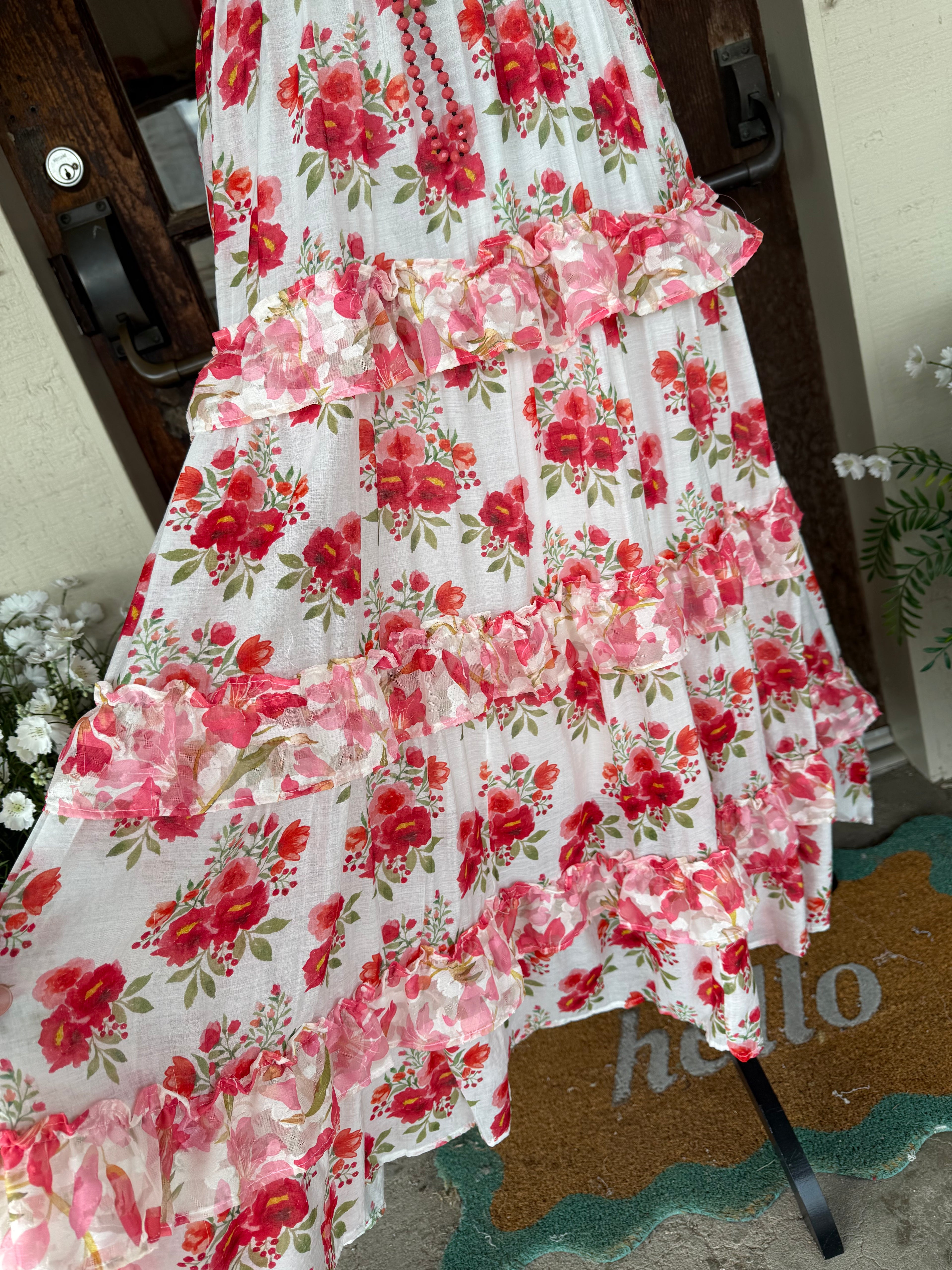 Rose Water Ruffle Dress