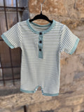 Green Cayson Stripe Romper
