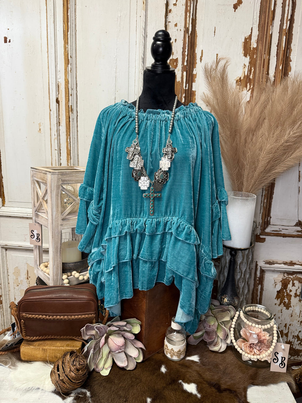 Velvet Turquoise Top