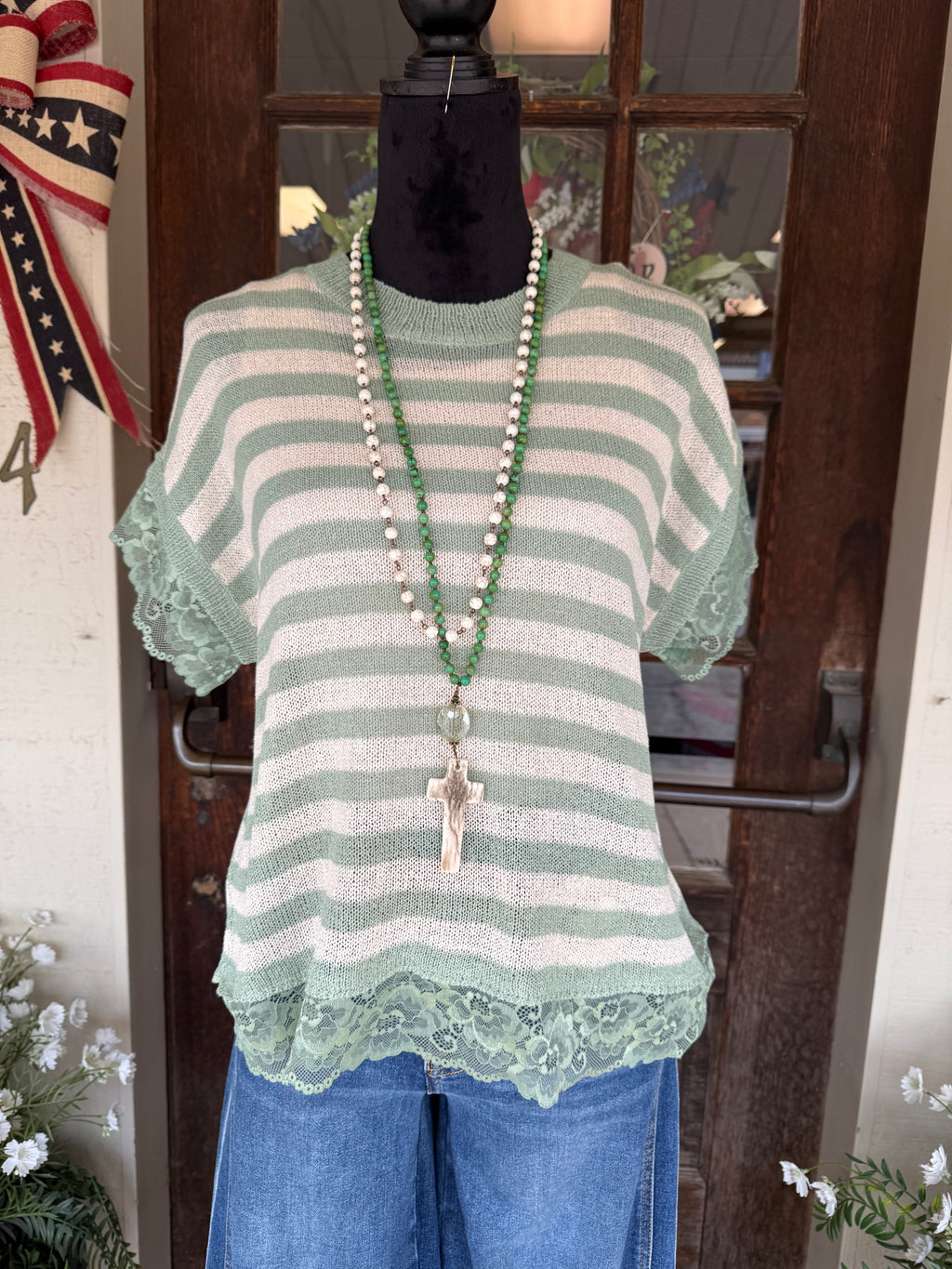 Olive Ease Knit Top