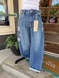 Risen Bloom Barrel Jean
