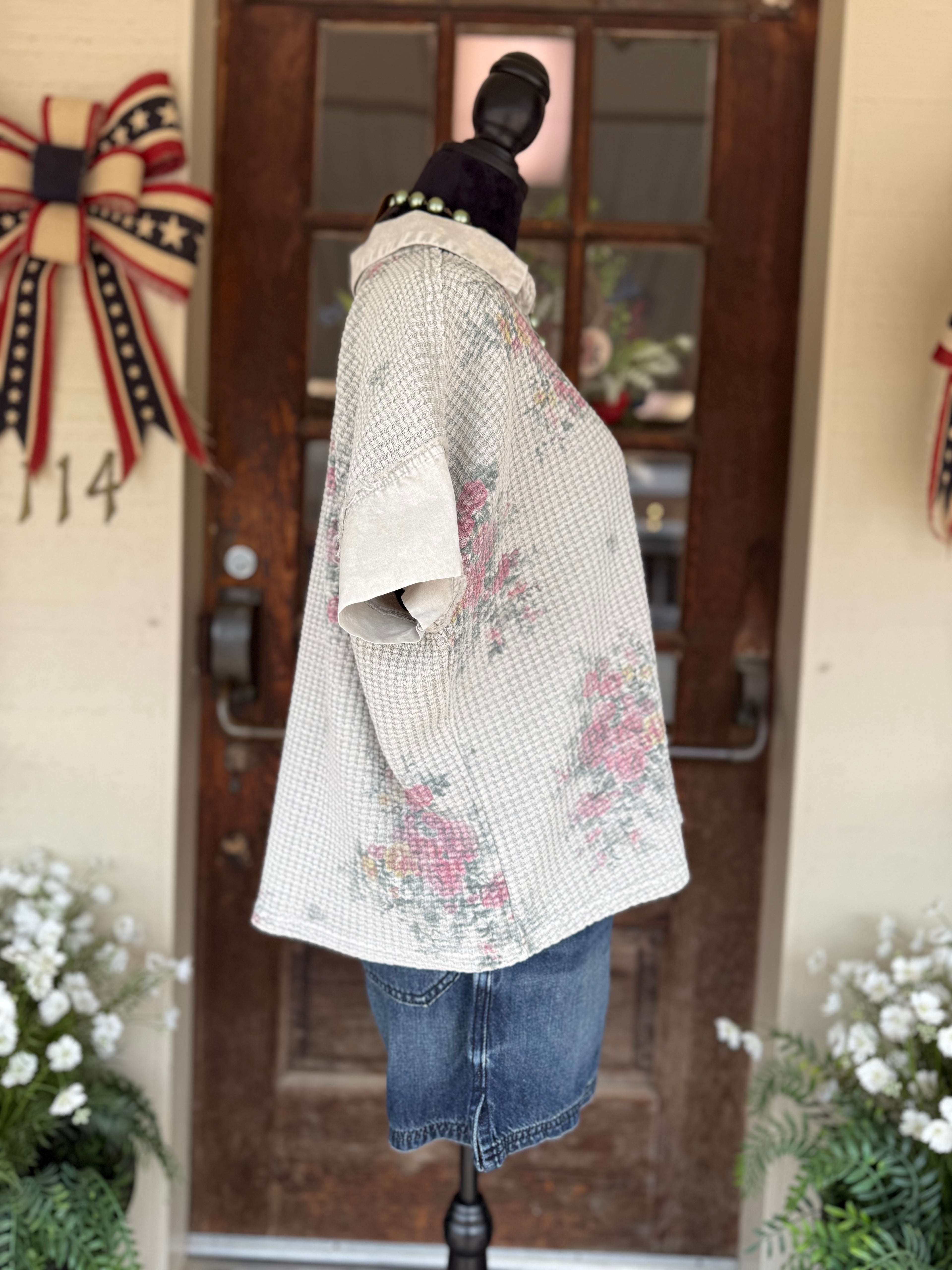 Ash Petal Waffle Top