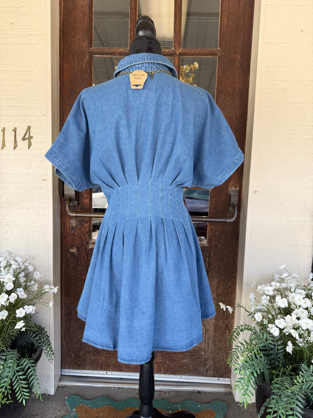 Denim Darling Pleated Dress