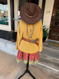 Golden Harvest Cable Knit Sweater