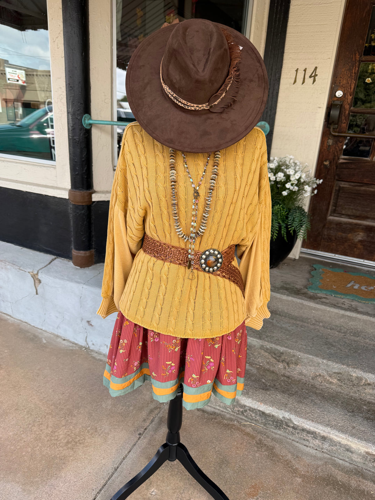 Golden Harvest Cable Knit Sweater