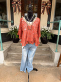 Ginger Breeze Crochet Blouse