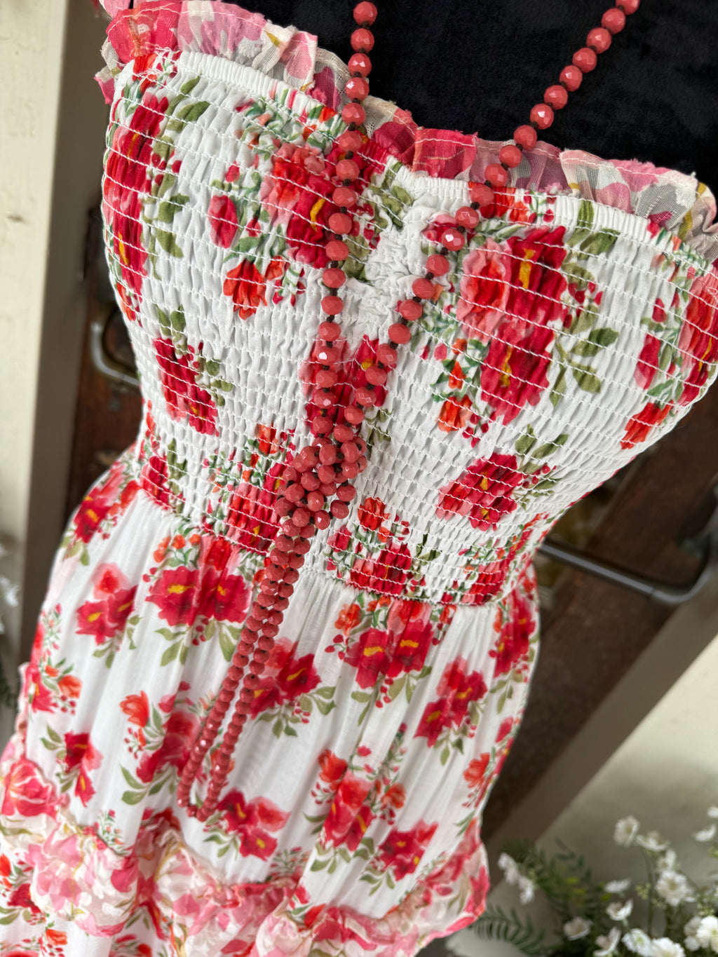 Rose Water Ruffle Dress