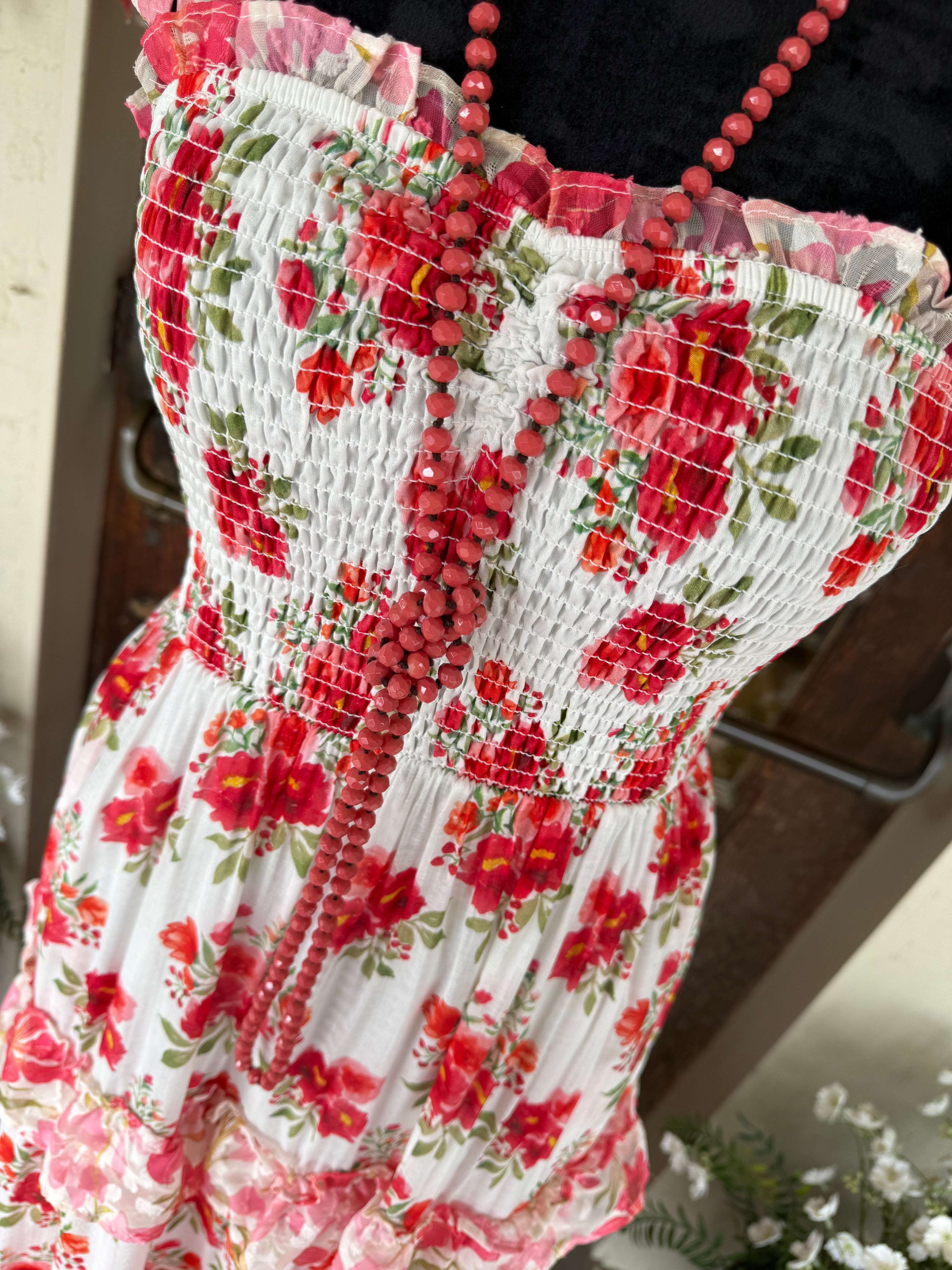 Rose Water Ruffle Dress